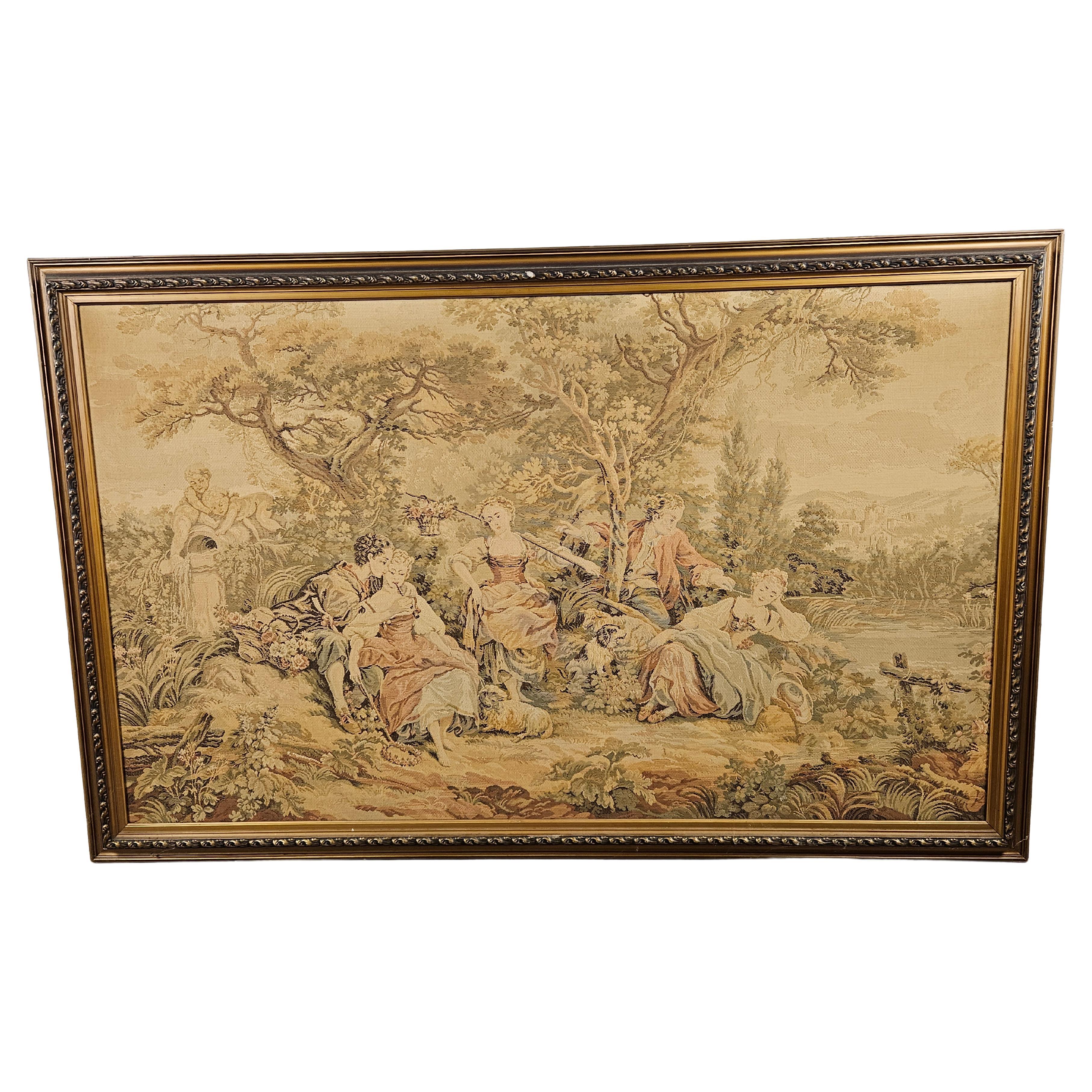 Tapestry with frame early 20th century For Sale