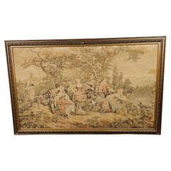 Antique Tapestry with frame early 20th century