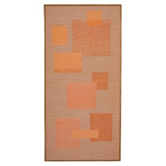Arazzo contemporaneo tessuto a mano, composizione astratta - Spigolatura n°95
