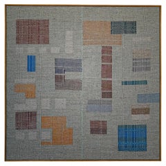 Tapiz contemporáneo tejido a mano en estilo abstracto geométrico