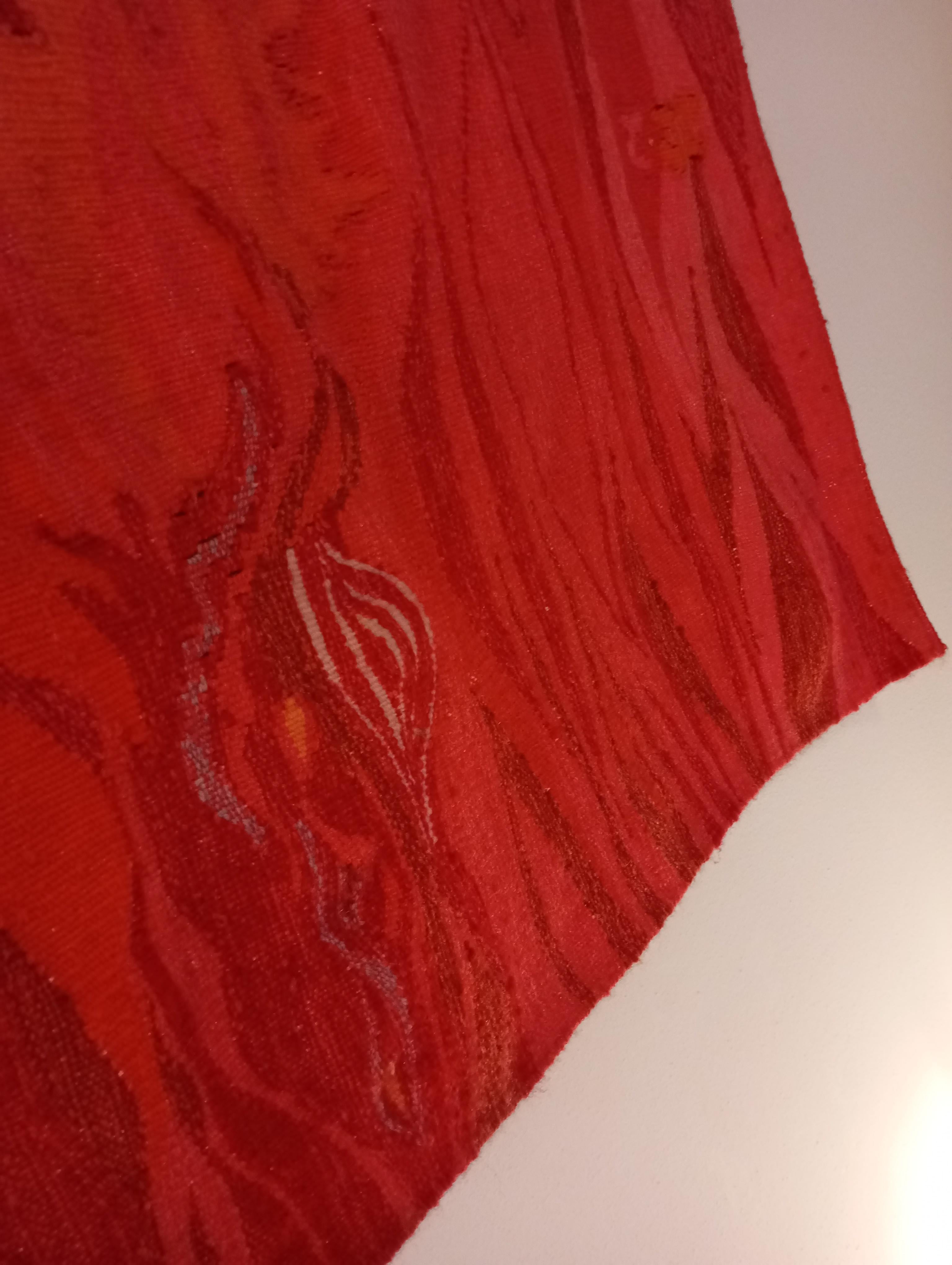 Handgewebter europäischer Wandteppich  1968 mit den Maßen 200 cm. x 150 cm. Deutschland (Mid-20th Century) im Angebot