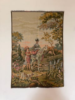 French tapestry depicting a vintage horse from the 1990s.