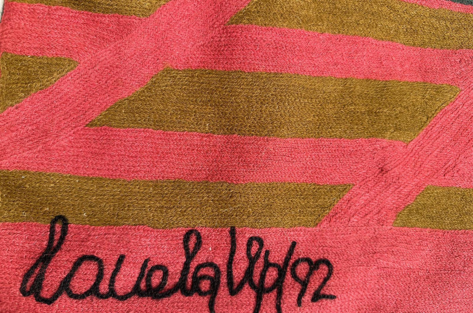 Fuchsia tapestry by Nanda Vigo for Flou In Excellent Condition For Sale In Ravenna, IT