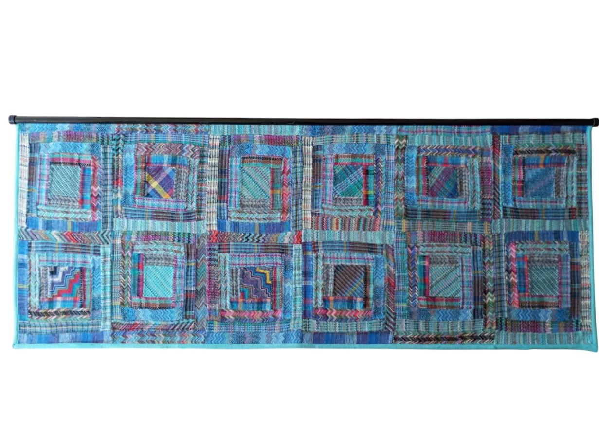 Tapisserie Missoni bleu clair à suspendre, Italie 1980 en vente 4