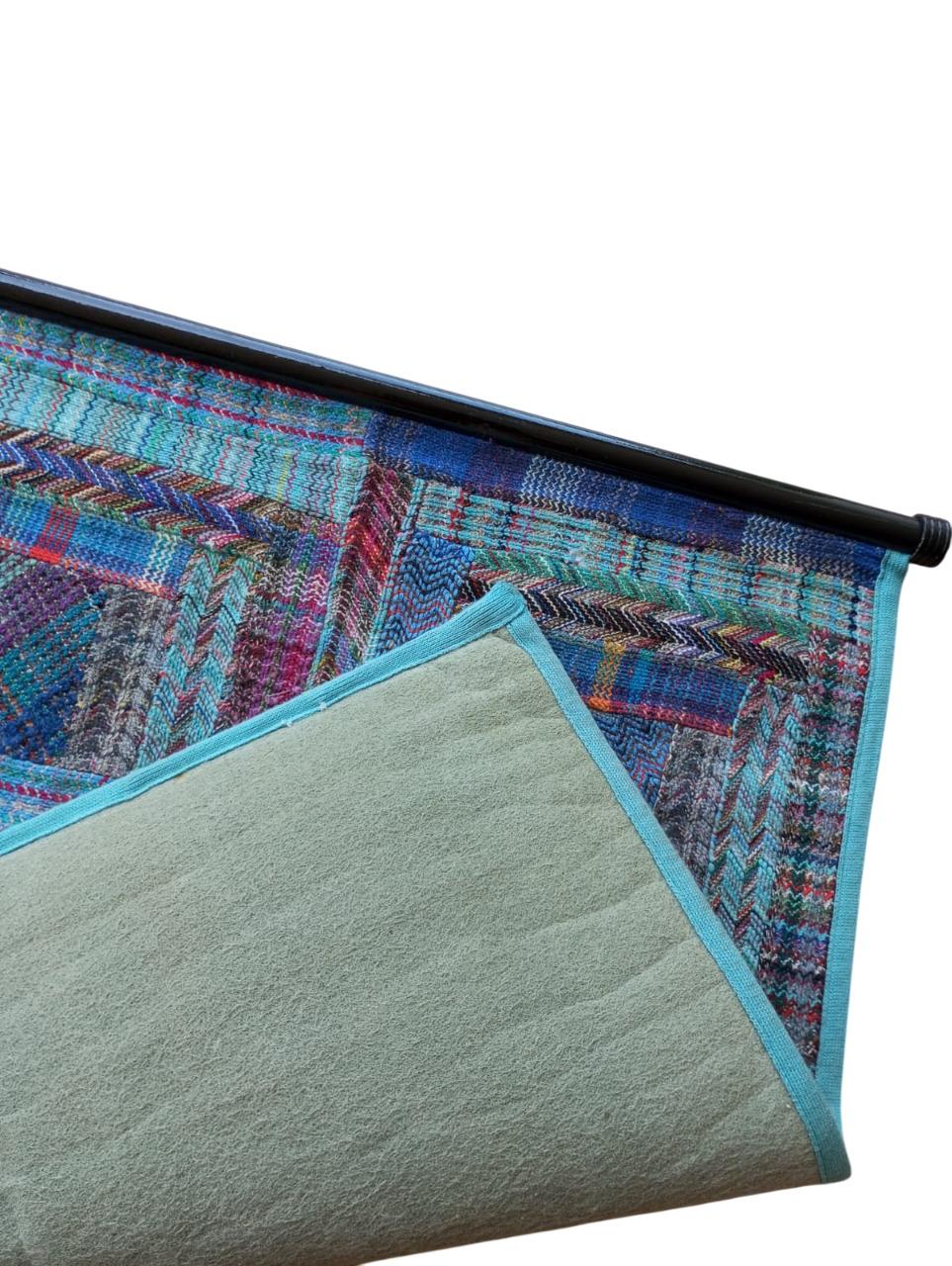 Tapisserie Missoni bleu clair à suspendre, Italie 1980 en vente 6