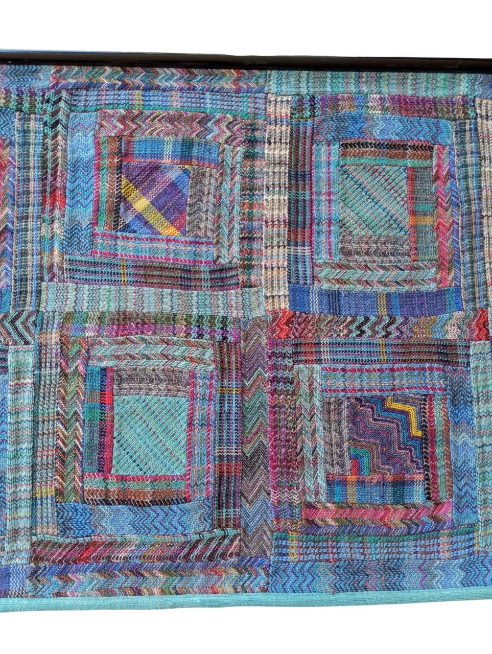 Italian Tapisserie Missoni bleu clair à suspendre, Italie 1980 en vente