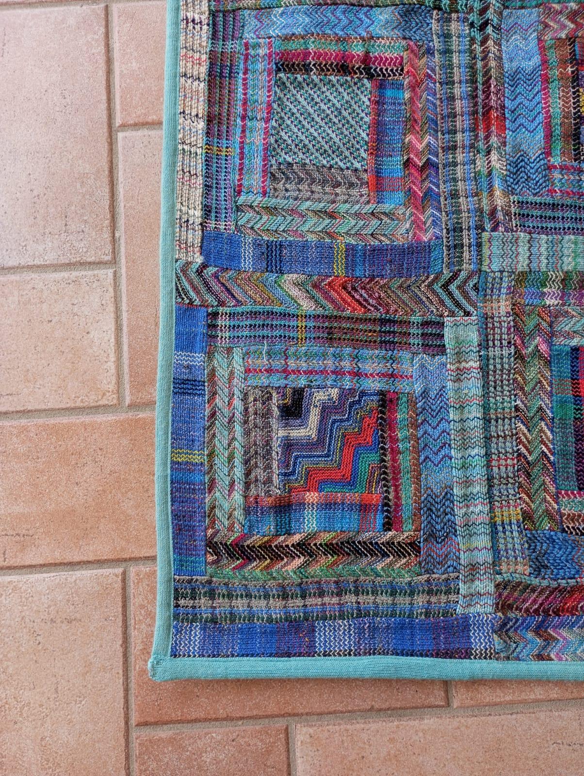 Laine Tapisserie Missoni bleu clair à suspendre, Italie 1980 en vente