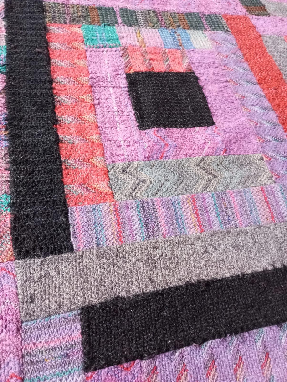 Hand-Woven Missoni tapestry in wool signed  Giorgio Saporiti '93 For Sale