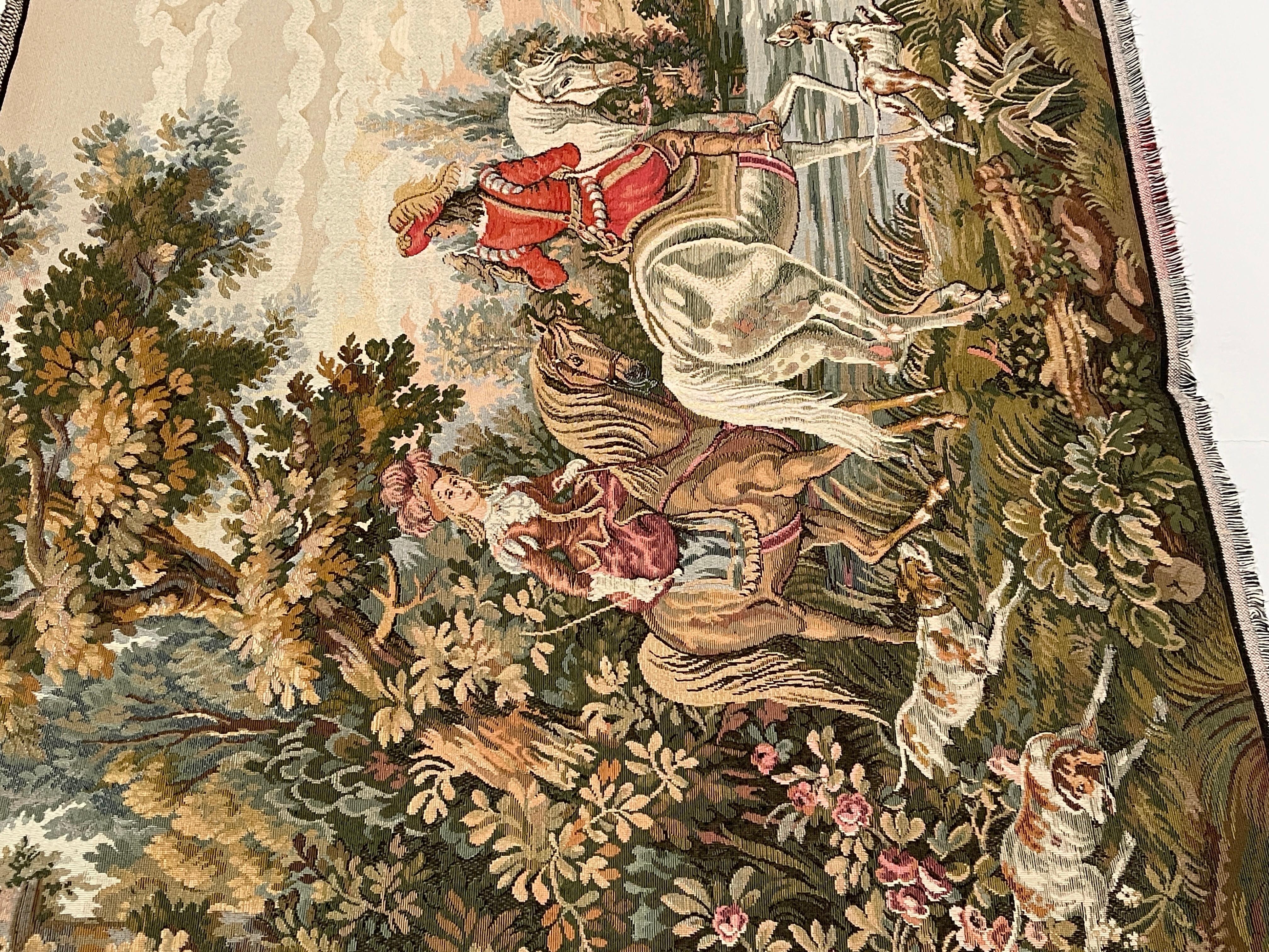 Arazzo rettangolare francese raffigurante una cavalleria d'epoca degli anni '90. im Angebot 6