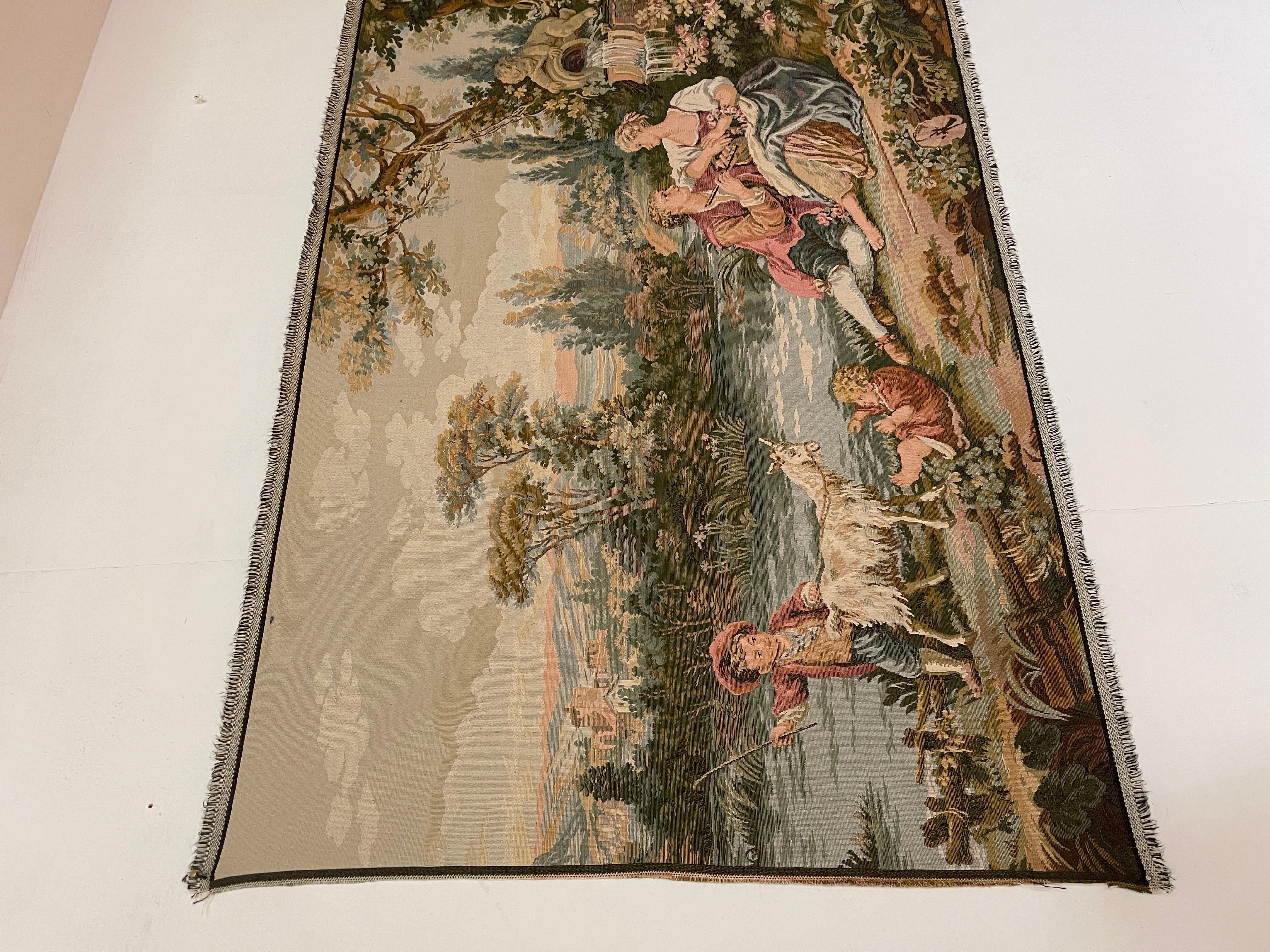 Arazzo rettangolare francese vintage degli anni '90 (Sonstiges) im Angebot
