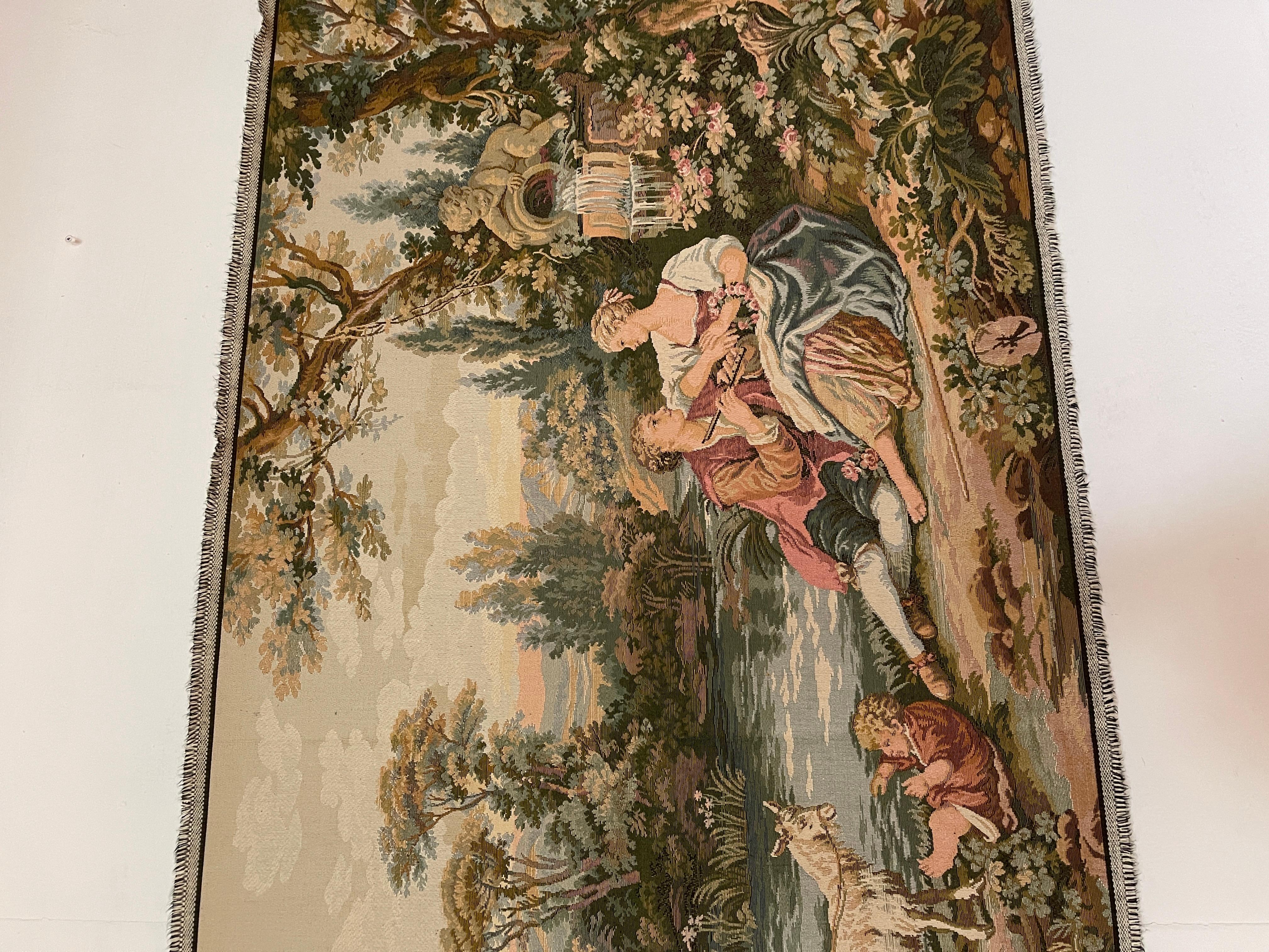 Arazzo rettangolare francese vintage degli anni '90 (Sonstiges) im Angebot