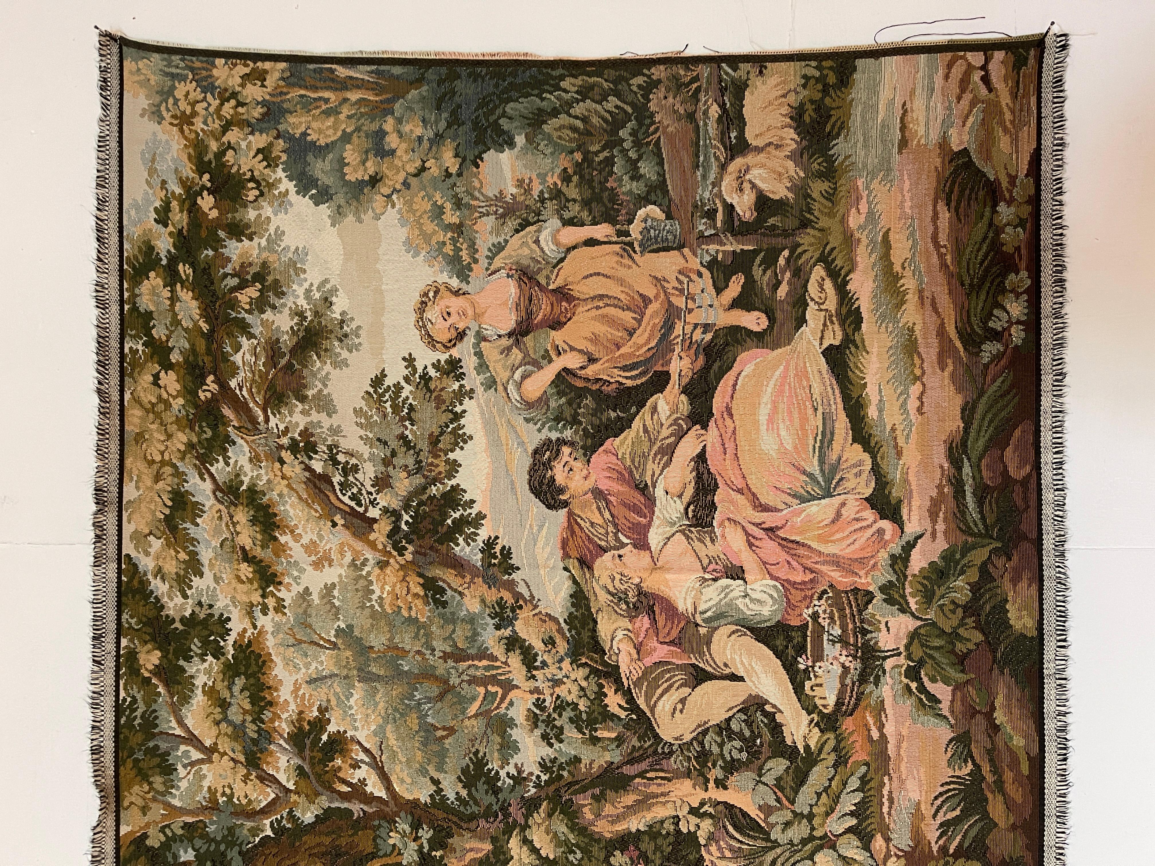 Arazzo rettangolare francese vintage degli anni '90 im Zustand „Hervorragend“ im Angebot in Cantù, IT