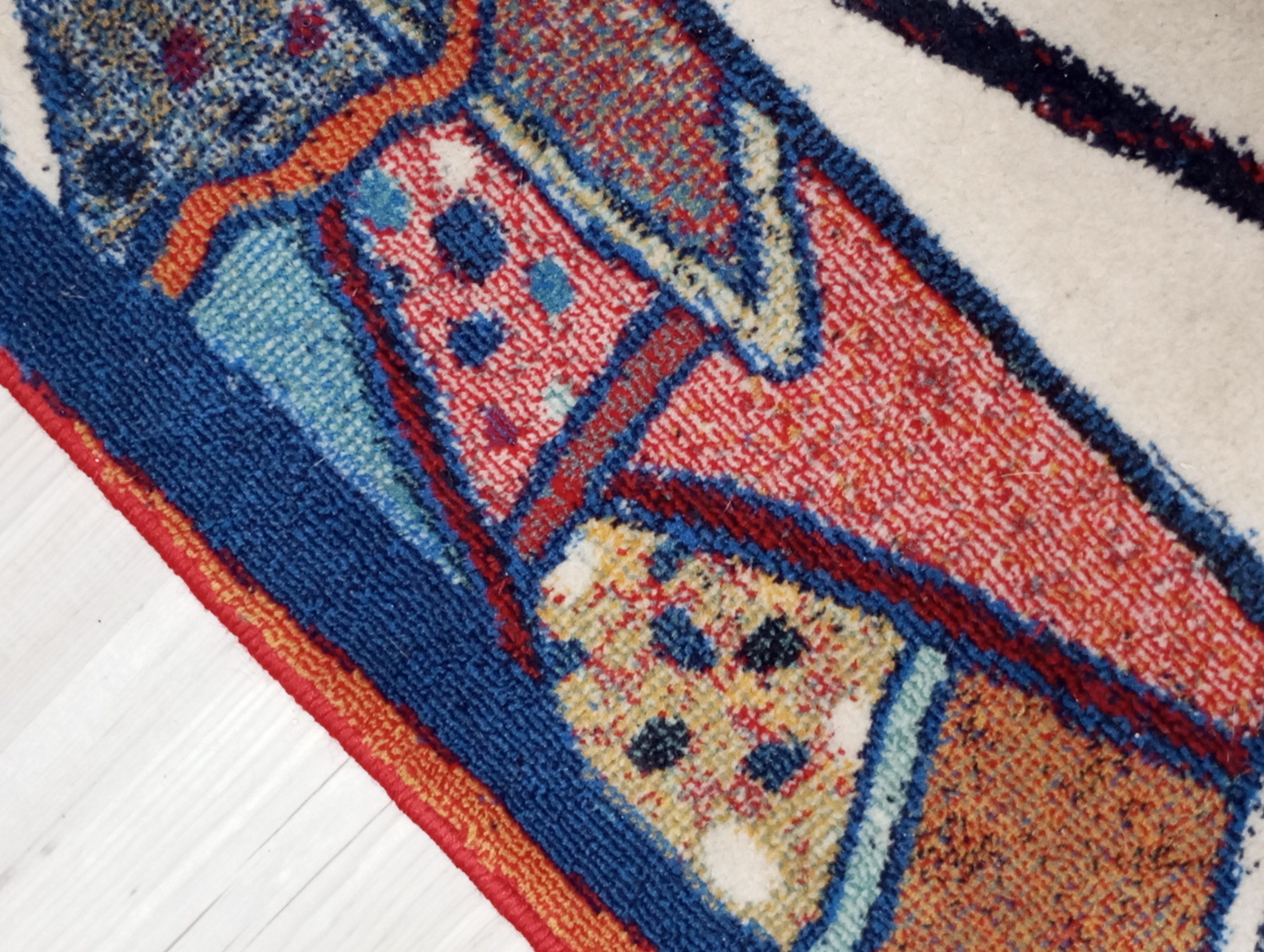 Tapestry wool rug modern design Europe 1970s For Sale 3