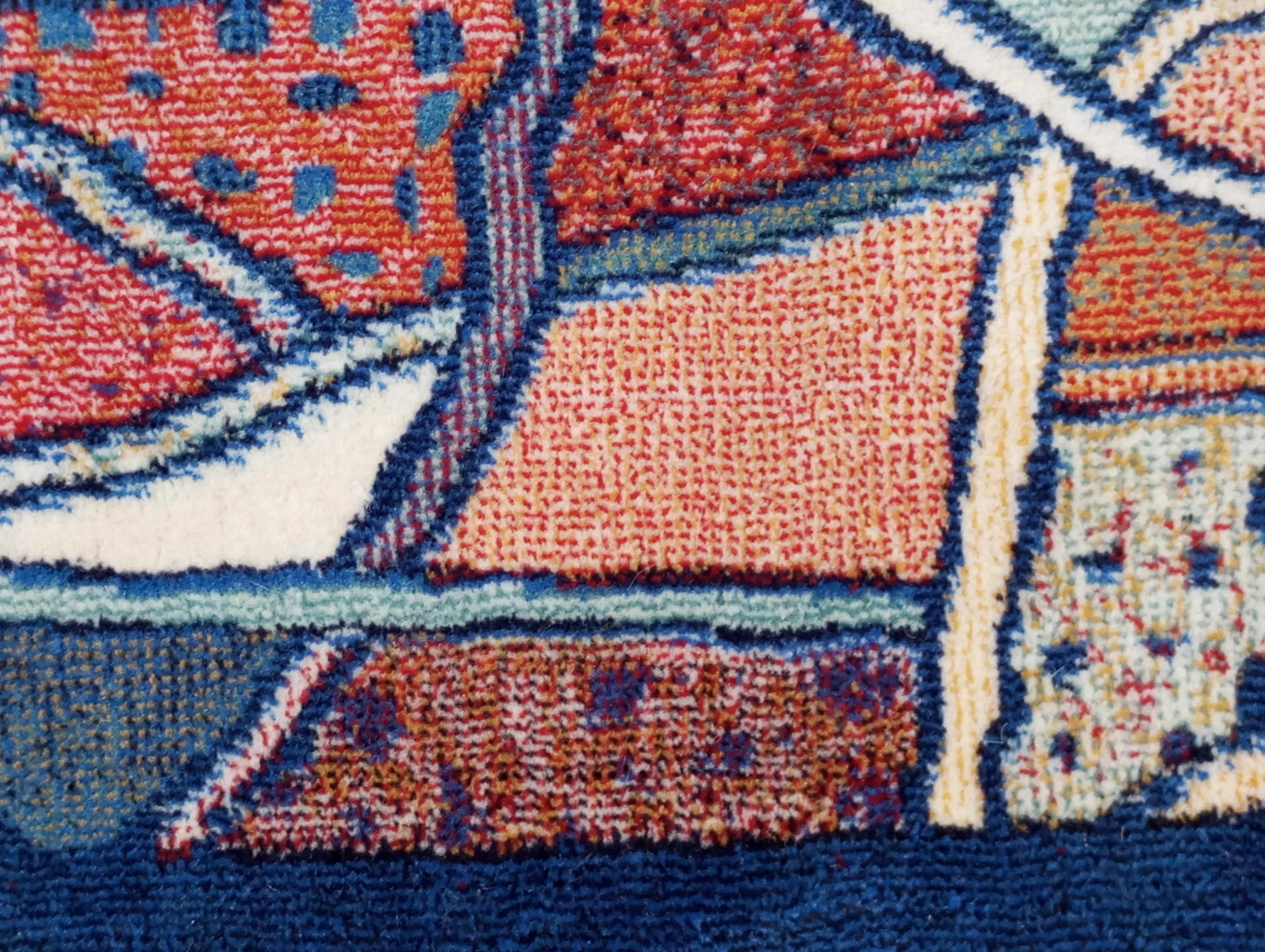 Wool Tapestry wool rug modern design Europe 1970s For Sale
