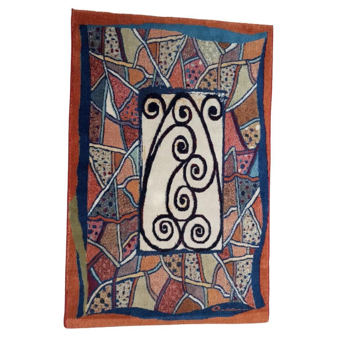 Tapestry wool rug modern design Europe 1970s