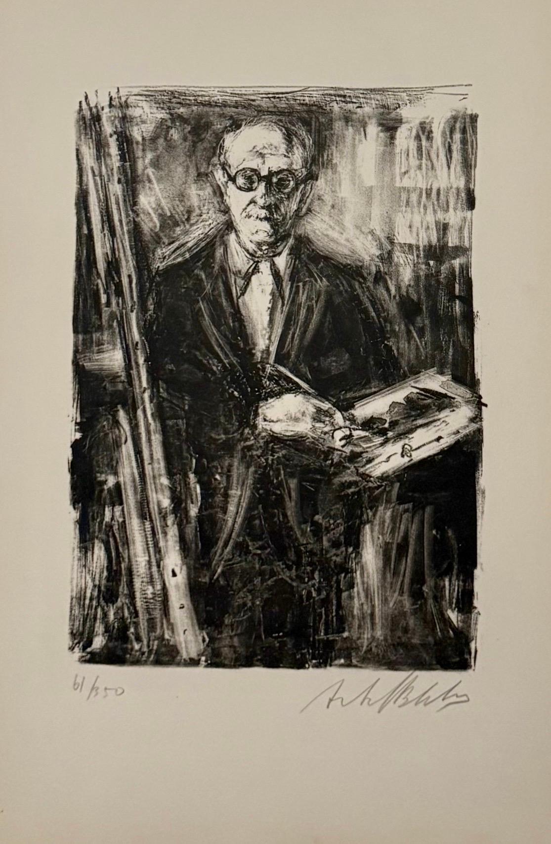 Arbit Blatas (1908 – 1999)
Hand signed and numbered to lower edge
Ecole de Paris Portrait
Printed on Arches French deckle edged art paper
1962

Arbit Blatas (1908 – 1999), born Nicolai Arbitblatas, was an artist and sculptor of Lithuanian–Jewish