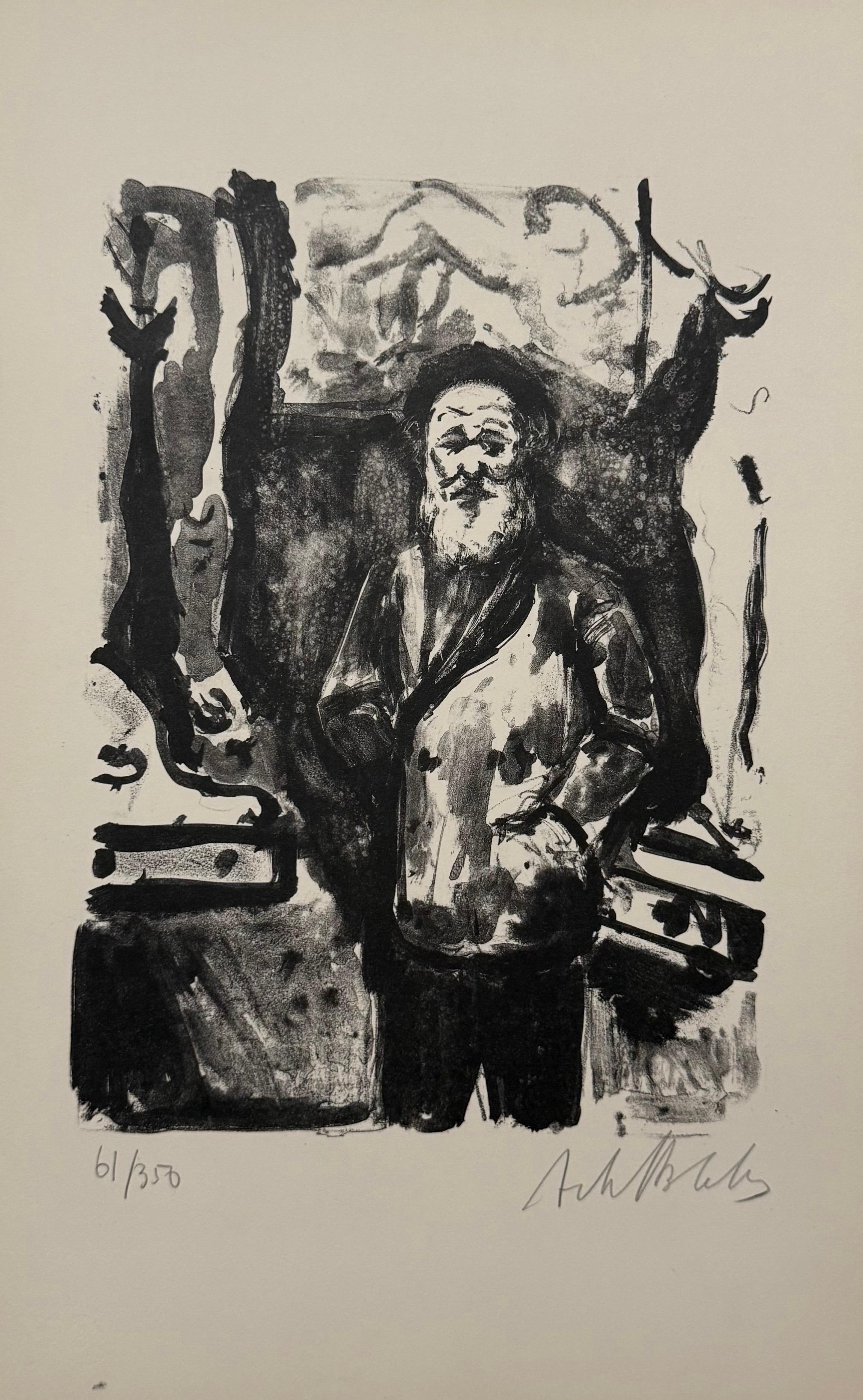 Arbit Blatas (1908 – 1999)
Hand signed and numbered to lower edge
Ecole de Paris Portrait
Printed on Arches French deckle edged art paper
1962

Arbit Blatas (1908 – 1999), born Nicolai Arbitblatas, was an artist and sculptor of Lithuanian–Jewish