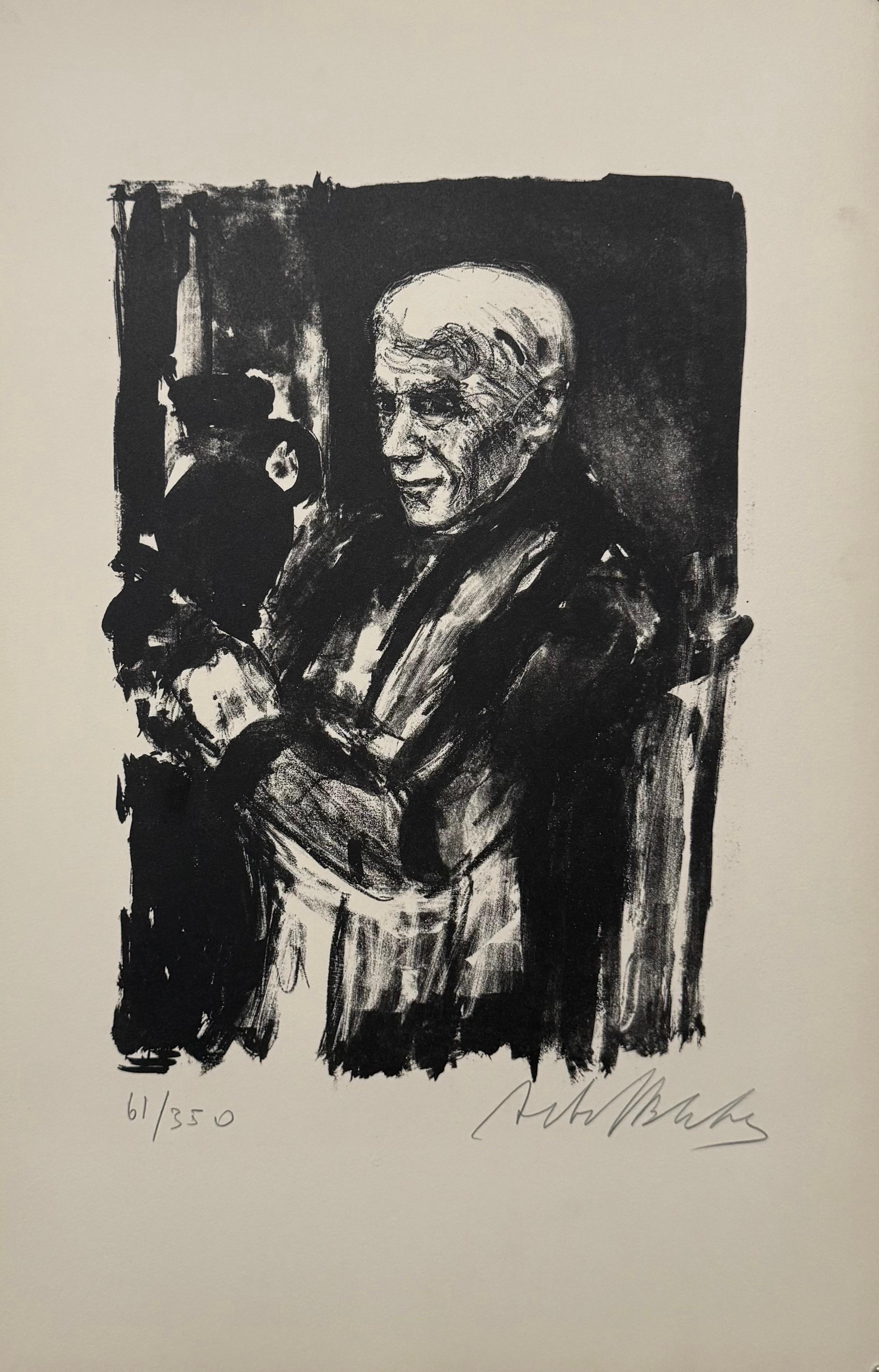 Arbit Blatas (1908 – 1999)
Hand signed and numbered to lower edge
Ecole de Paris Portrait
Printed on Arches French deckle edged art paper
1962

Arbit Blatas (1908 – 1999), born Nicolai Arbitblatas, was an artist and sculptor of Lithuanian–Jewish