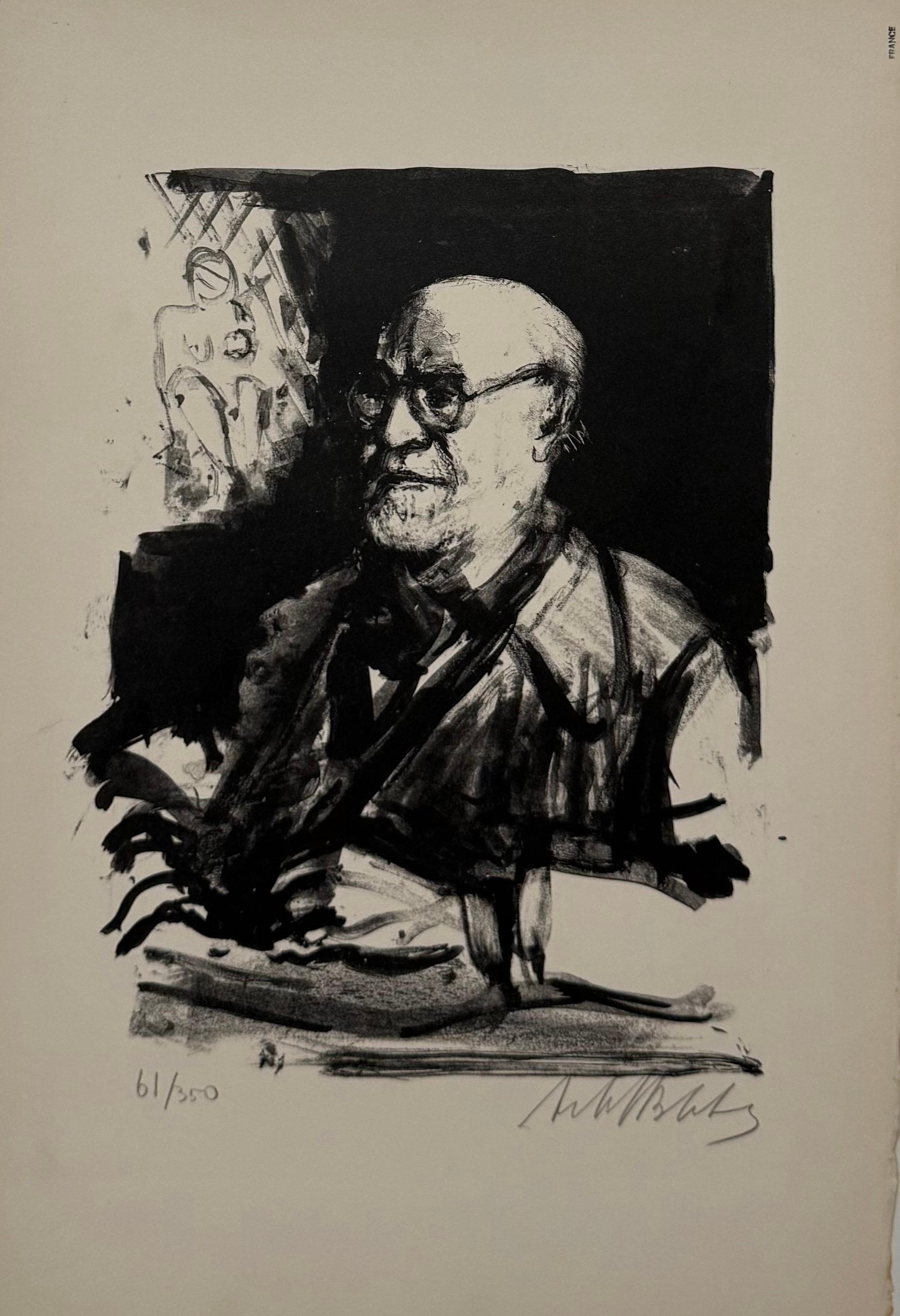 Arbit Blatas (1908 – 1999)
Hand signed and numbered to lower edge
Ecole de Paris Portrait
Printed on Arches French deckle edged art paper
1962

Arbit Blatas (1908 – 1999), born Nicolai Arbitblatas, was an artist and sculptor of Lithuanian–Jewish