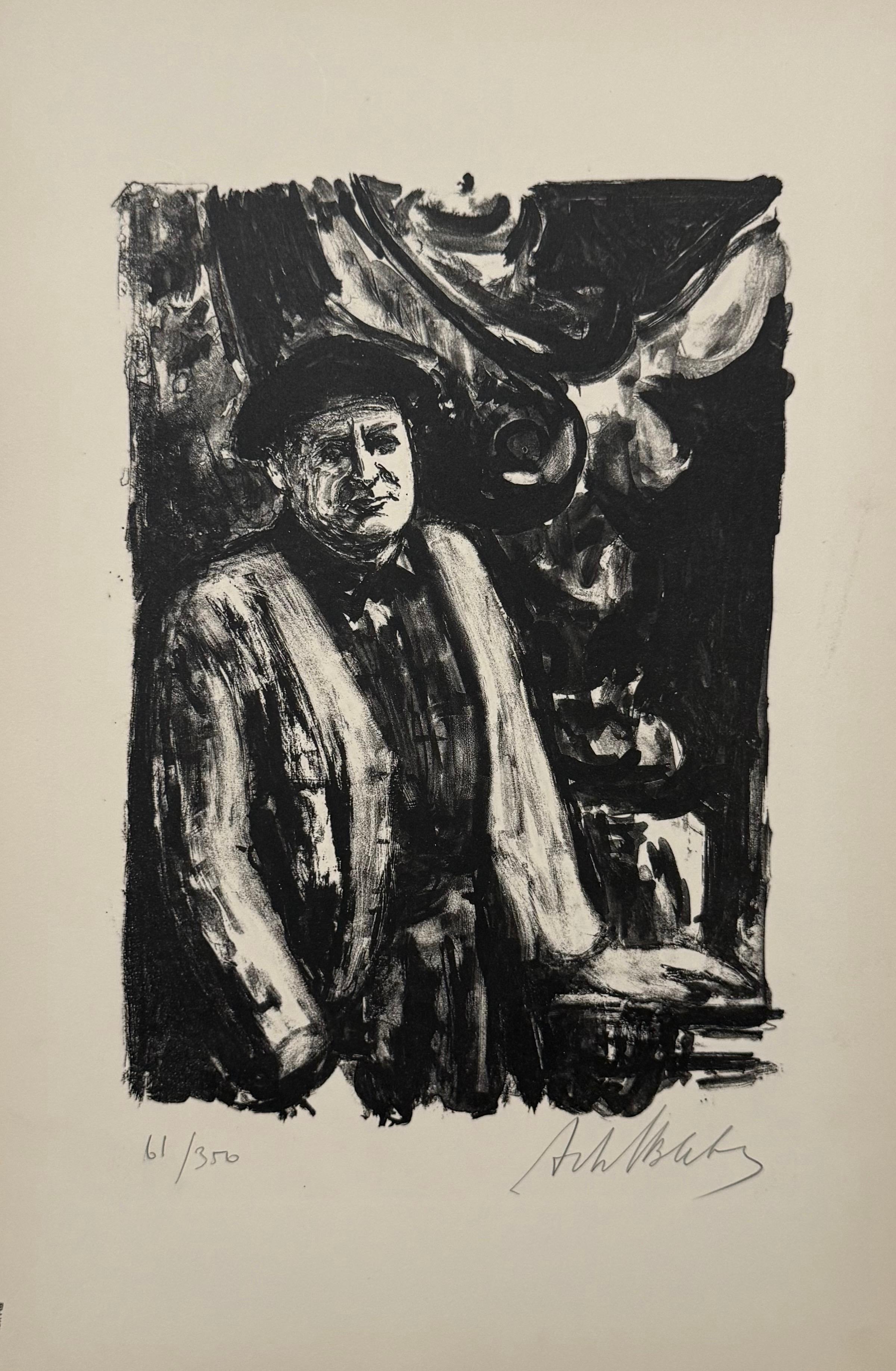 Arbit Blatas (1908 – 1999)
Hand signed and numbered to lower edge
Ecole de Paris Portrait
Printed on Arches French deckle edged art paper
1962

Arbit Blatas (1908 – 1999), born Nicolai Arbitblatas, was an artist and sculptor of Lithuanian–Jewish