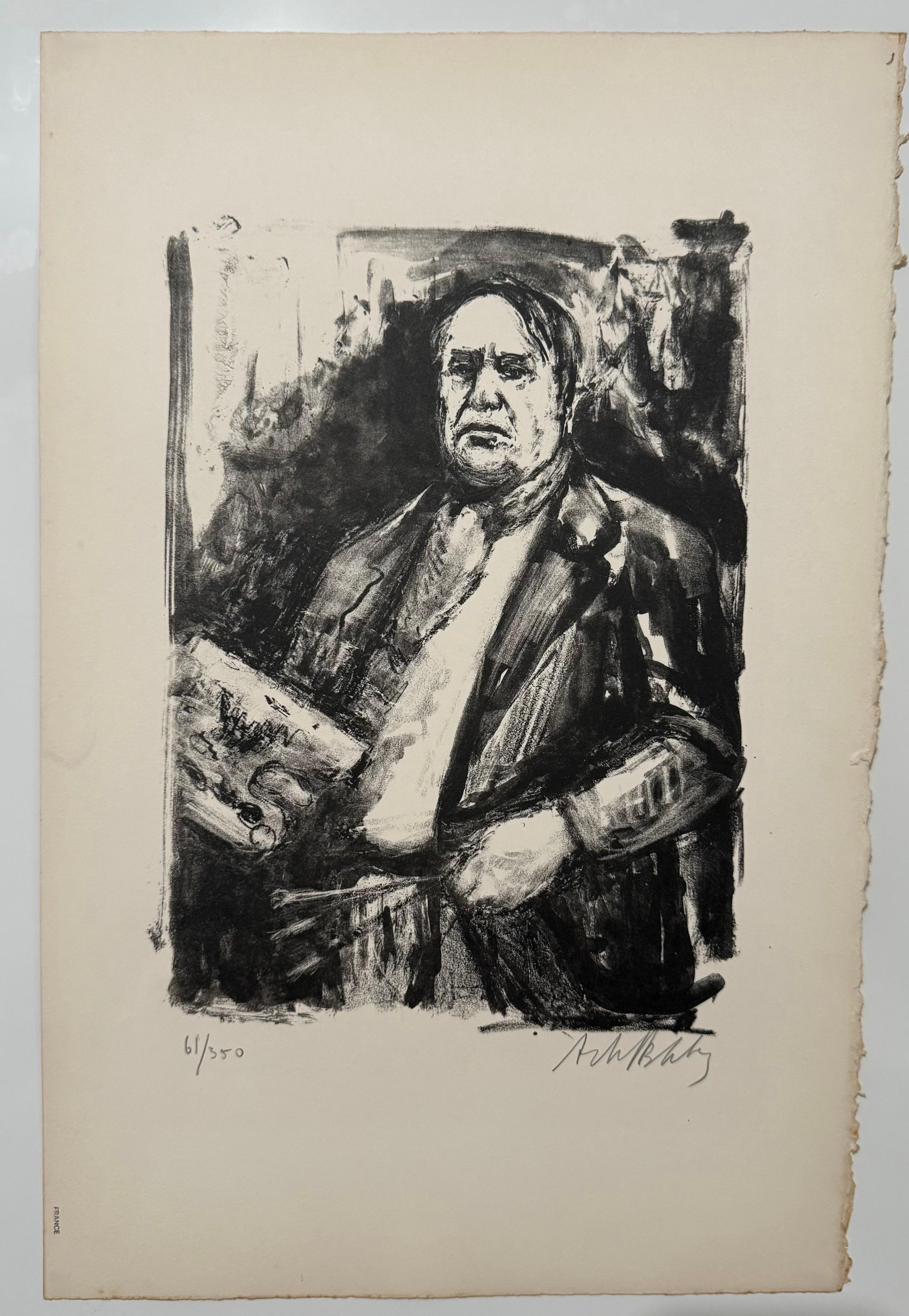 Lithuanian French Artist Arbit Blatas Lithograph Maurice de Vlaminck Ecole Paris For Sale 1