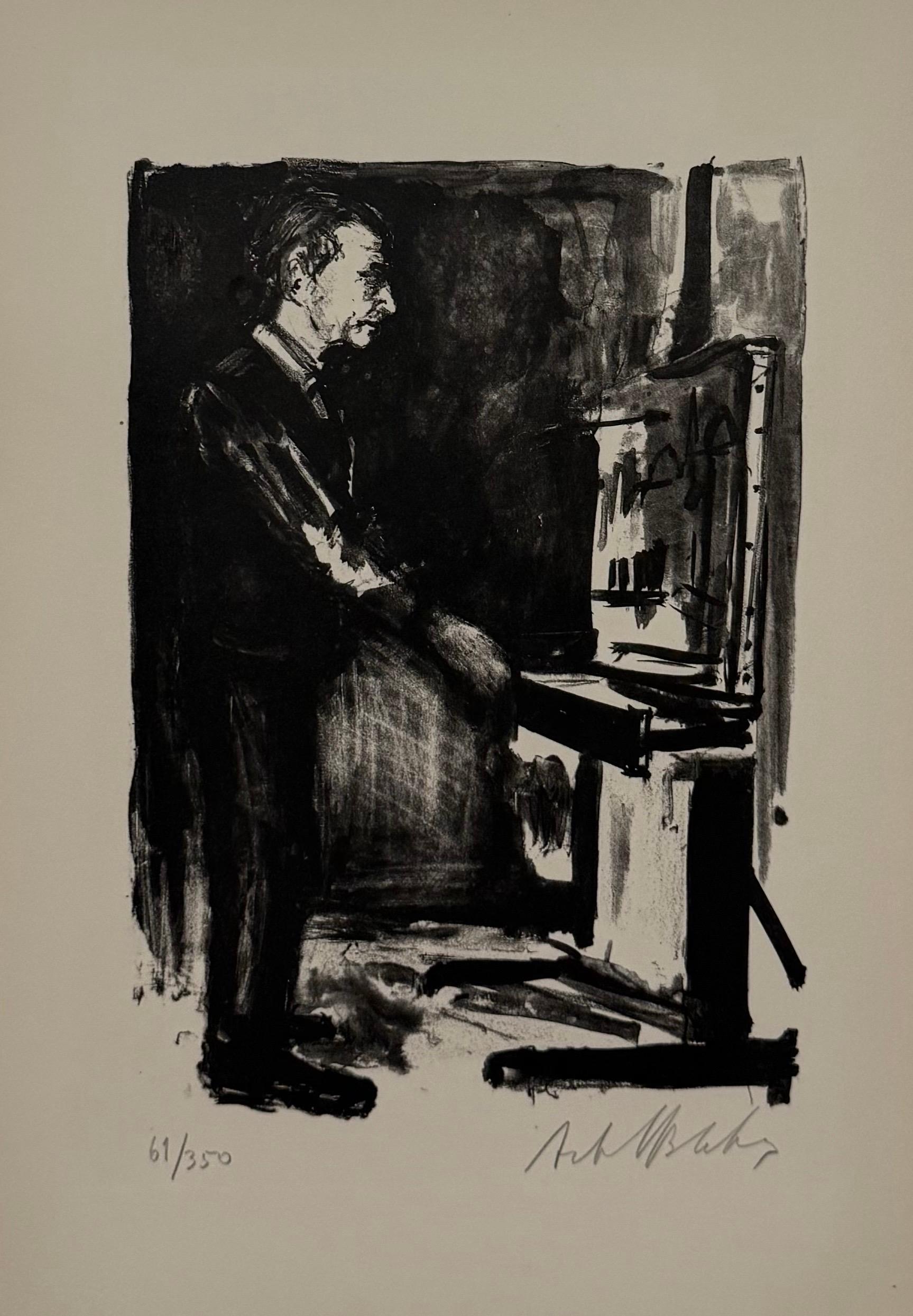 Artista francese di origine lituana Arbit Blatas Litografia Maurice Utrillo Ecole D'Paris in vendita 1