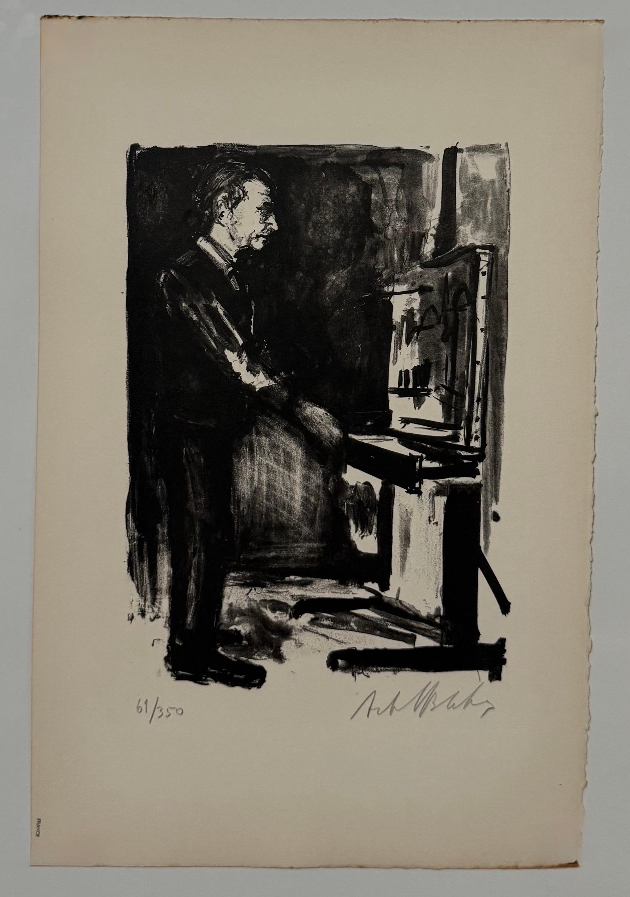 Artista francese di origine lituana Arbit Blatas Litografia Maurice Utrillo Ecole D'Paris in vendita 5