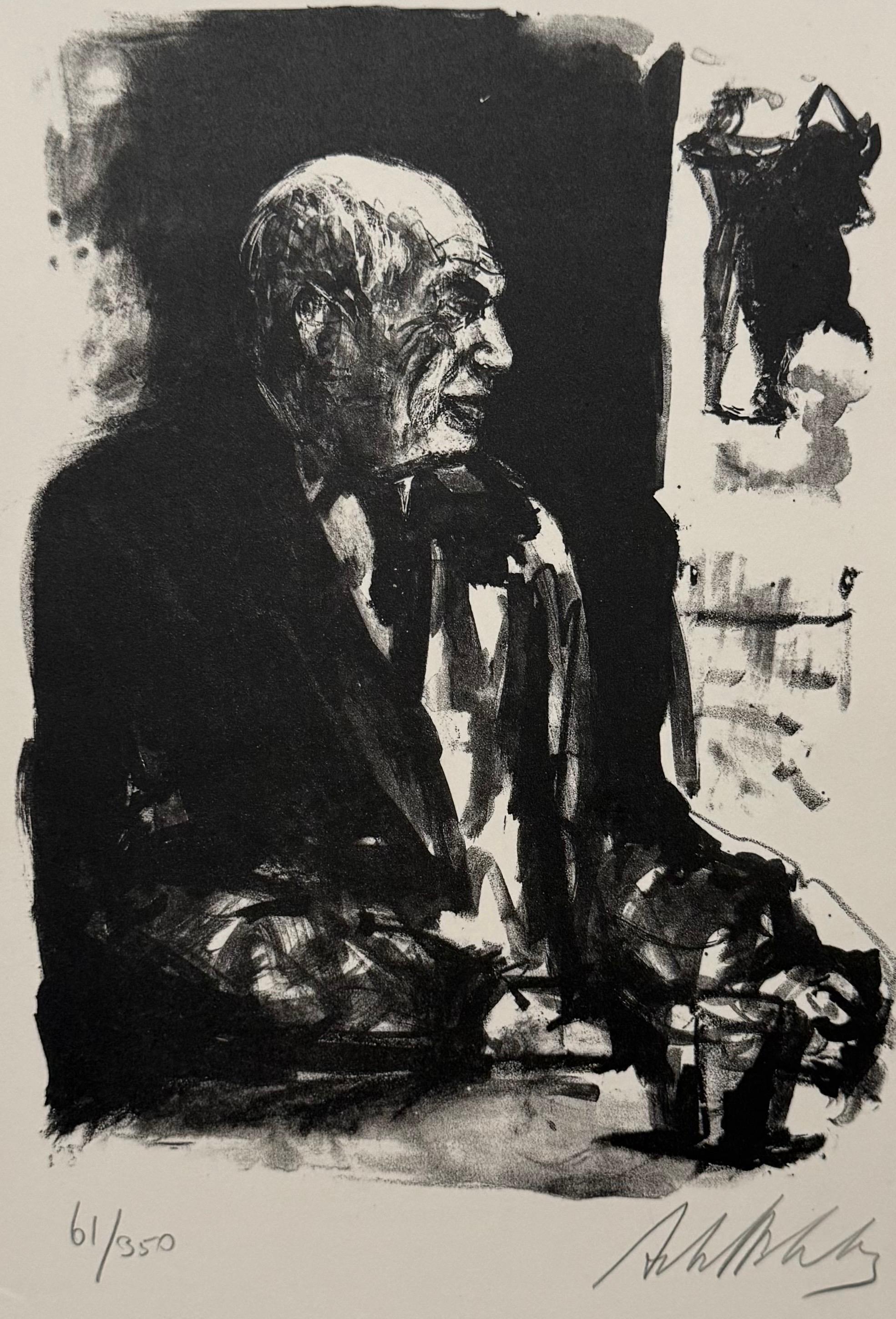 Arbit Blatas (1908 – 1999)
Hand signed and numbered to lower edge
Ecole de Paris Portrait
Printed on Arches French deckle edged art paper
1962

Arbit Blatas (1908 – 1999), born Nicolai Arbitblatas, was an artist and sculptor of Lithuanian–Jewish