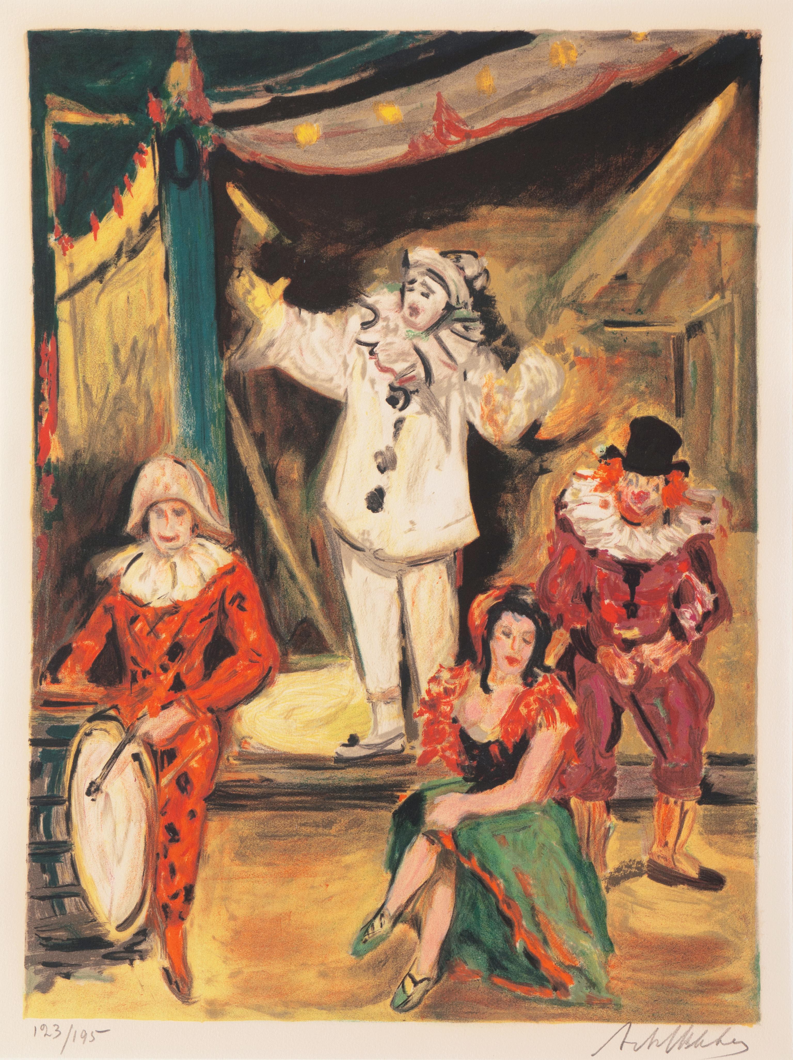 'Pierrot's Lament', Post-Impressionist, Paris Salon, Centre Pompidou, NY MoMA - Print by Arbit Blatas