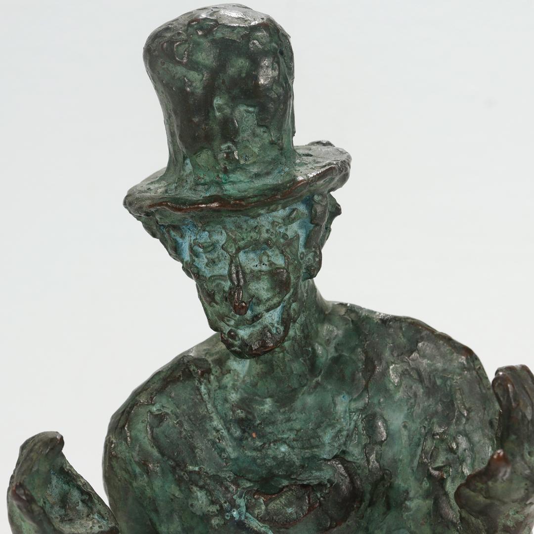 Arbit Blatas Modern Art Foundry Bronze Sculpture of Mime Marcel Marceau For Sale 6
