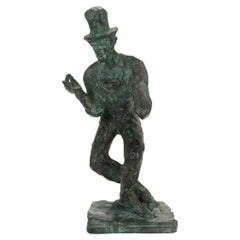 Arbit Blatas Modern Art Foundry Bronze Sculpture of Mime Marcel Marceau