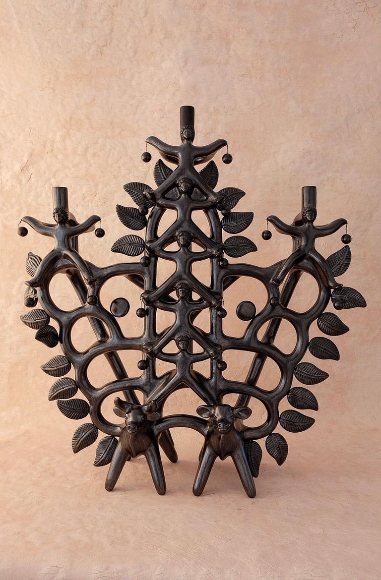 Mexican Arbol Acatlán Cirquero Candleholder by Onora For Sale