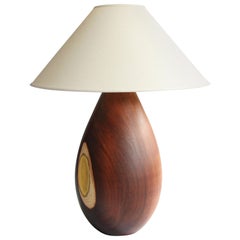  Tropical Hardwood Lamp + White Linen Shade, Extra Large, Árbol Collection, 11