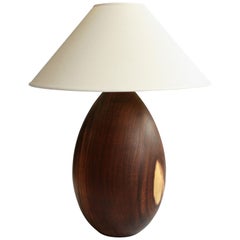  Tropical Hardwood Lamp + White Linen Shade, Extra Large, Árbol Collection, 9