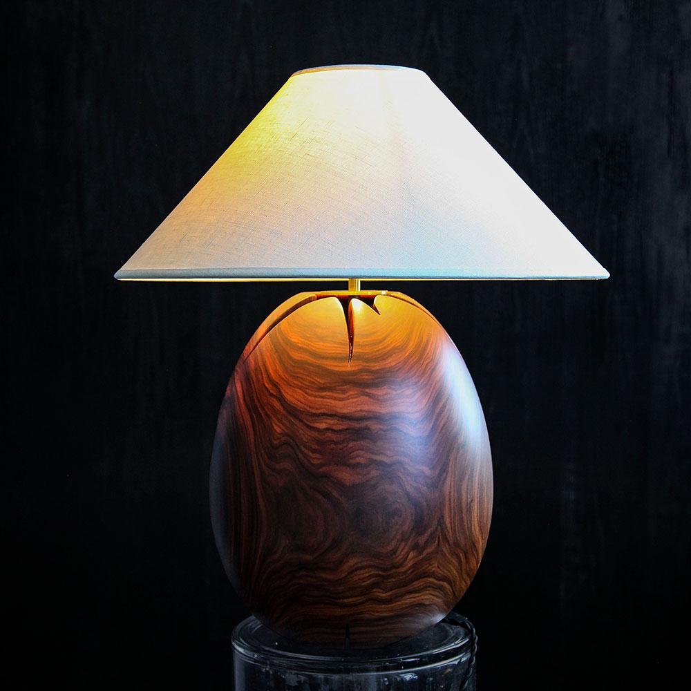 Bolivian Árbol Table Lamp Collection, Morado Wood L1