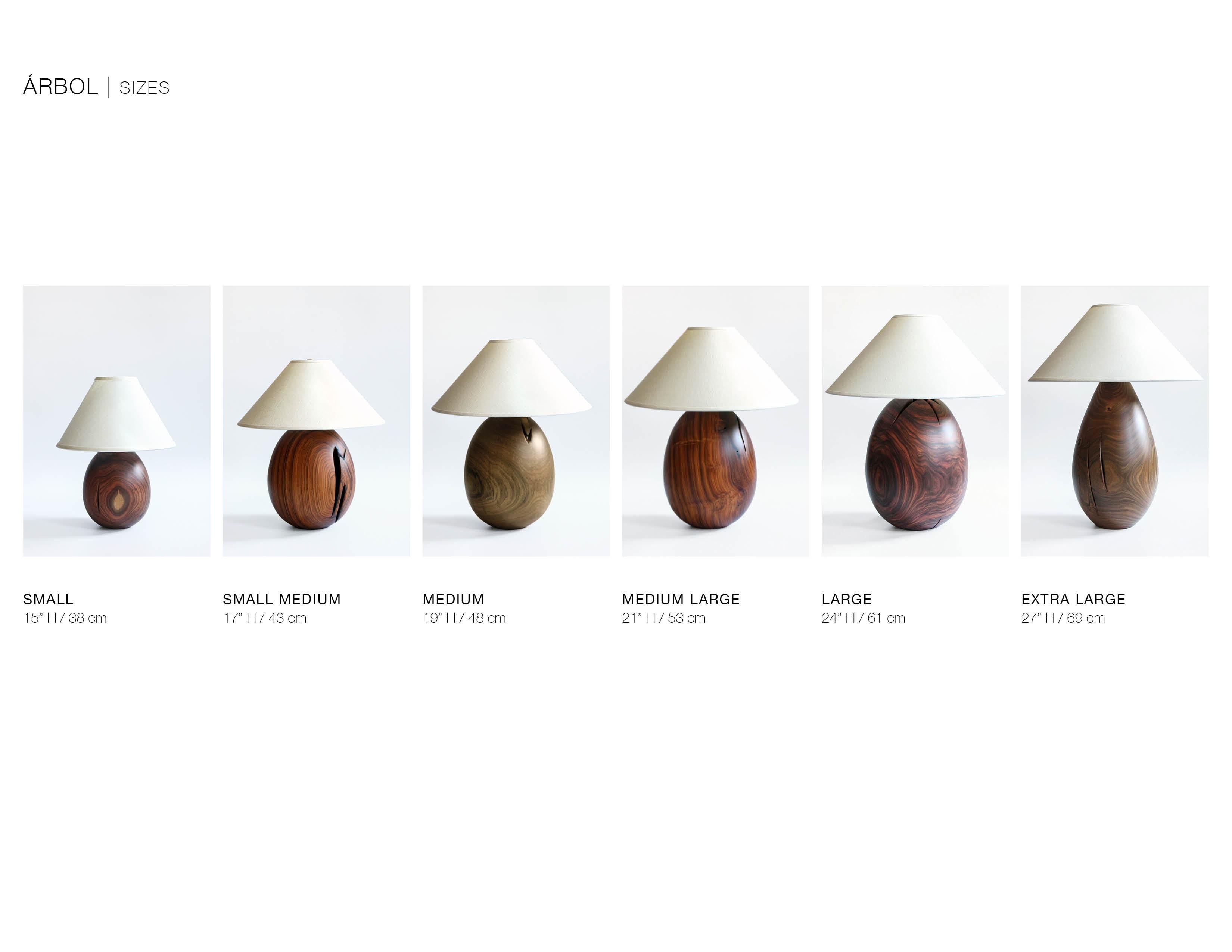 Contemporary Árbol Table Lamp Collection, Morado Wood L1
