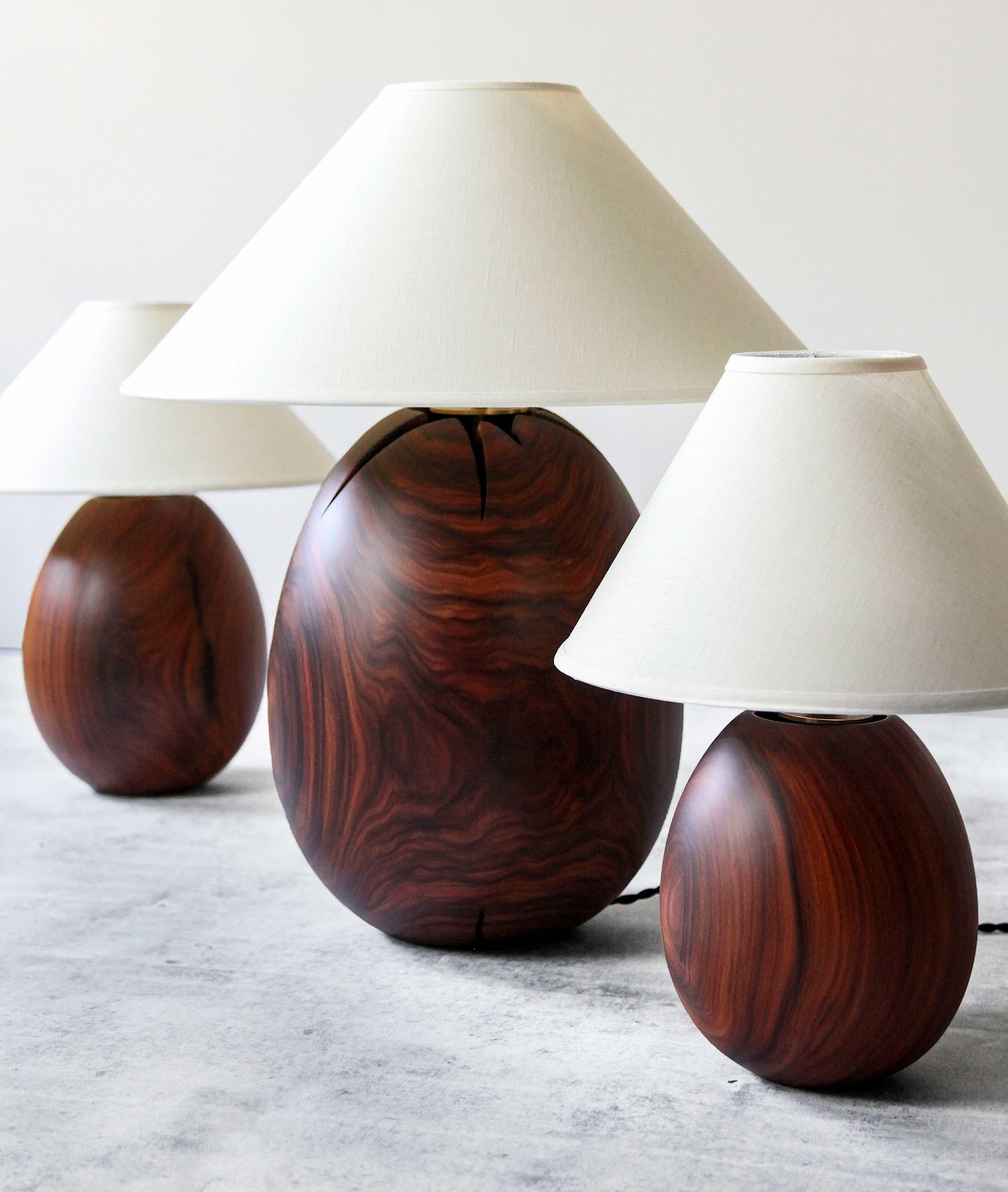 Bolivian Árbol Table Lamp Collection, Morado Wood SM1