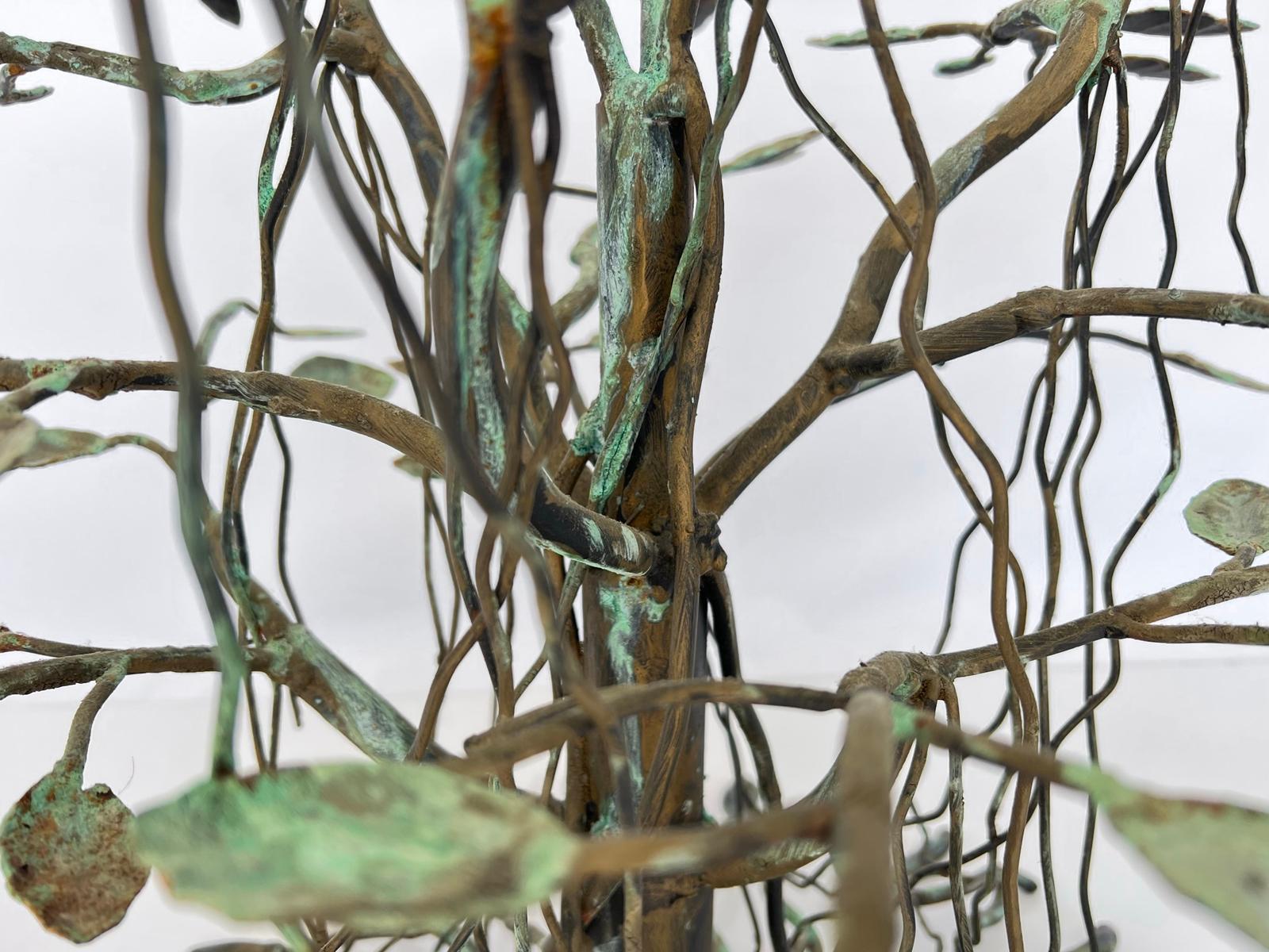 Arboreal Occasional Table of Verdigris Bronze For Sale 5