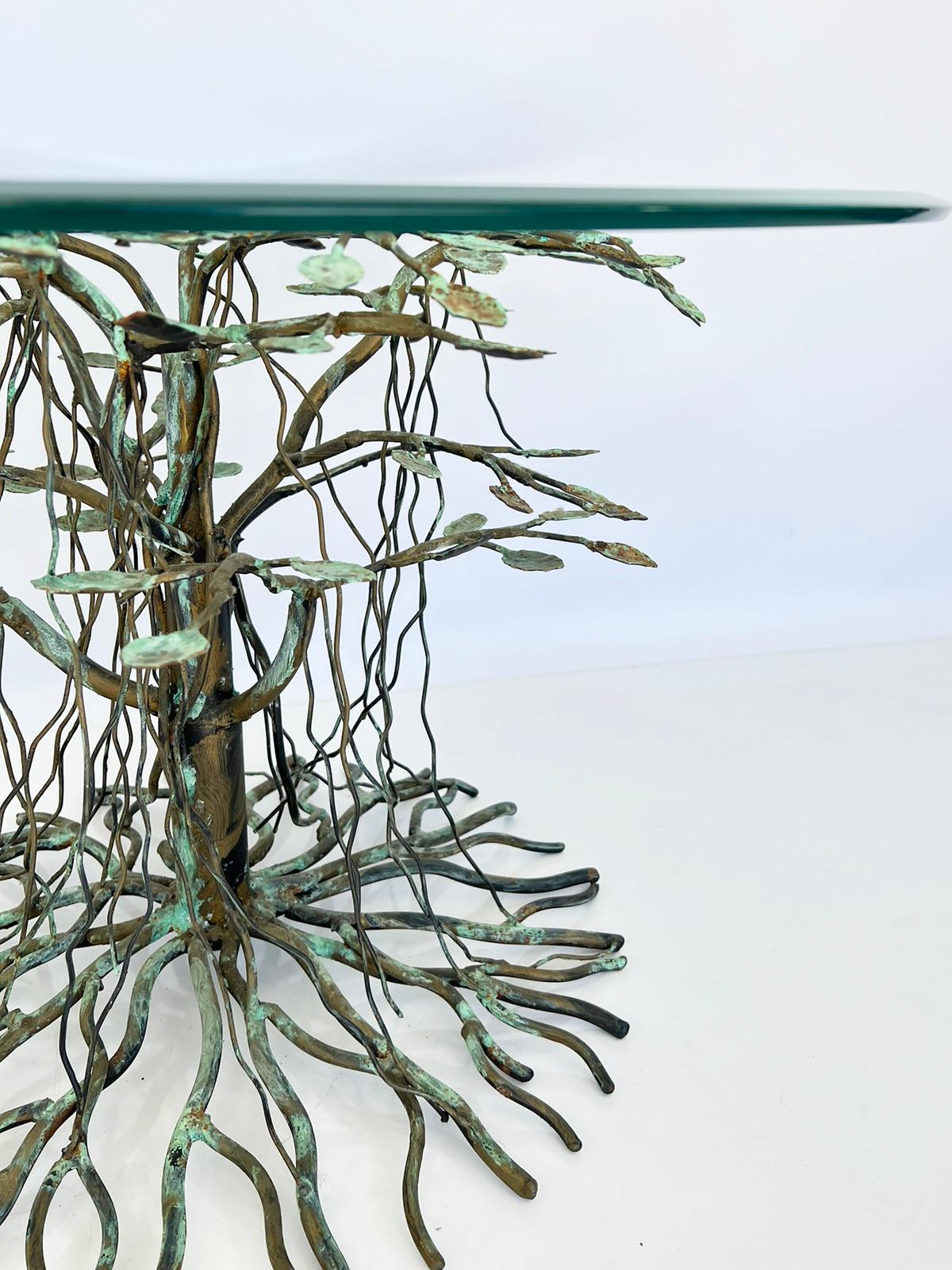 Arboreal Occasional Table of Verdigris Bronze For Sale 1
