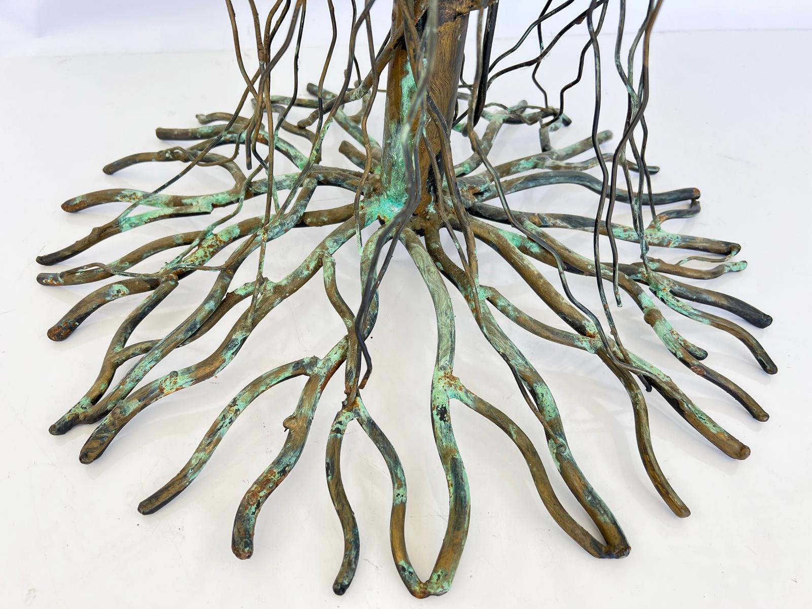 Arboreal Occasional Table of Verdigris Bronze For Sale 2