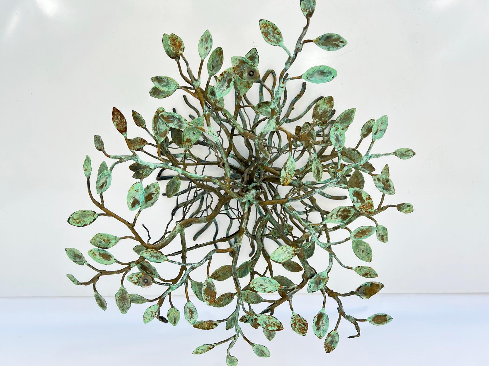 Arboreal Occasional Table of Verdigris Bronze For Sale 3