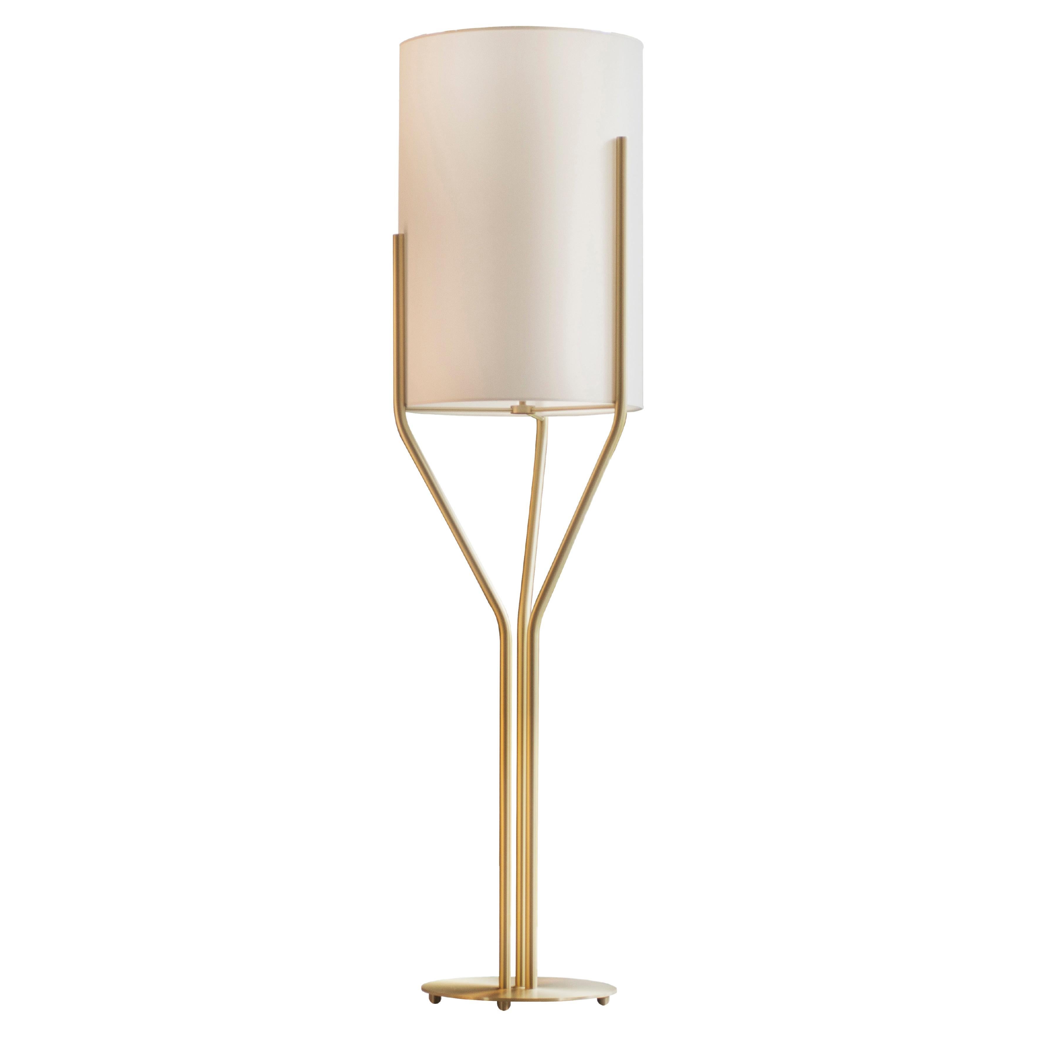 Arborescence L Satin Brass Floor Lamp by Hervé Langlais