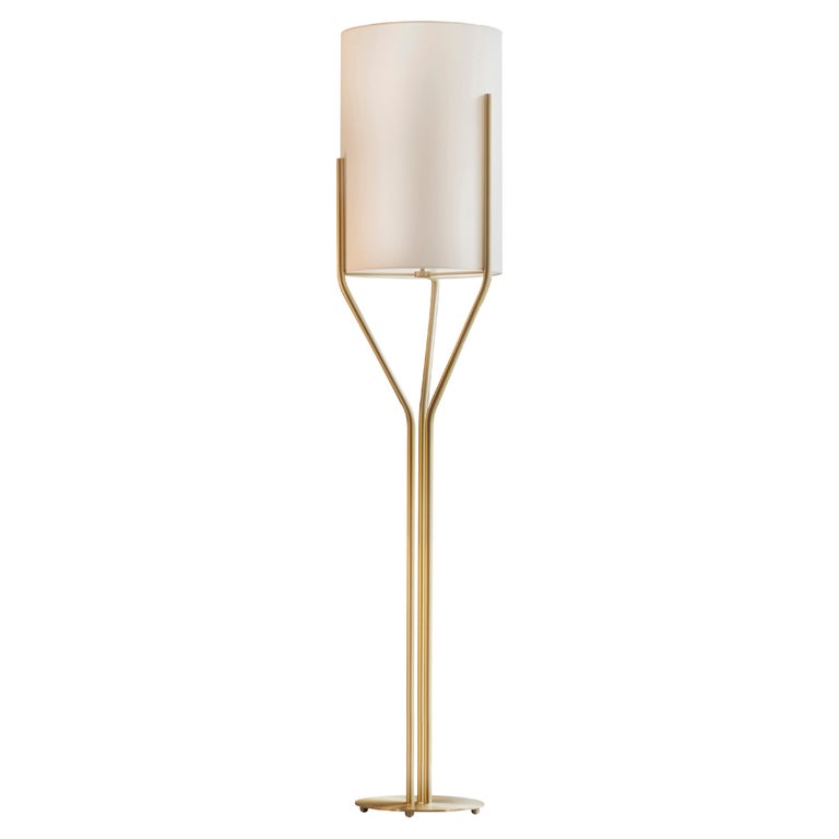 Arborescence S Satin Brass Floor Lamp by Hervé Langlais For Sale at 1stDibs