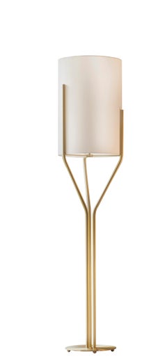 Lampada da terra Arborescence Xl in ottone satinato di Hervé Langlais