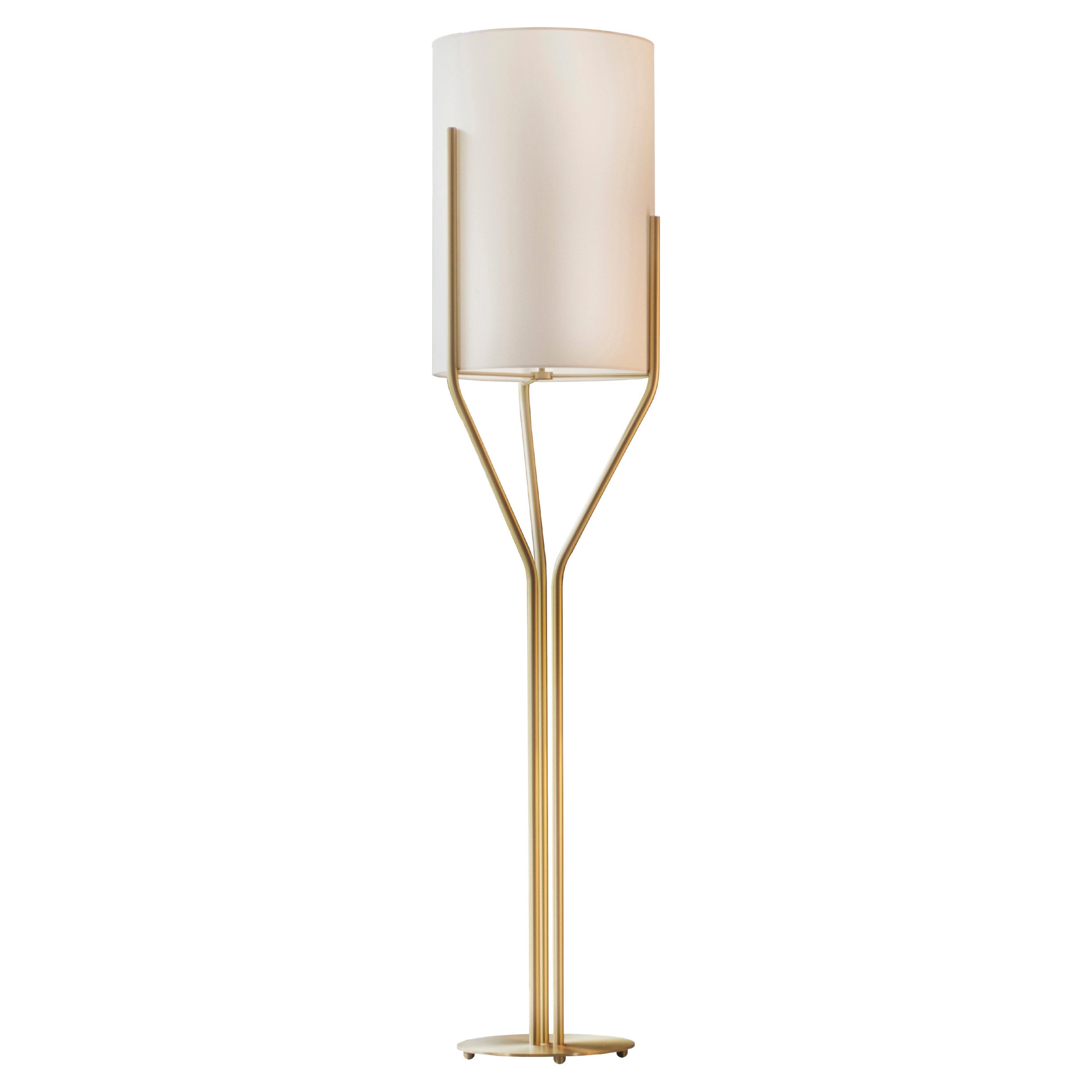 Arborescence Xl Satin Brass Floor Lamp by Hervé Langlais