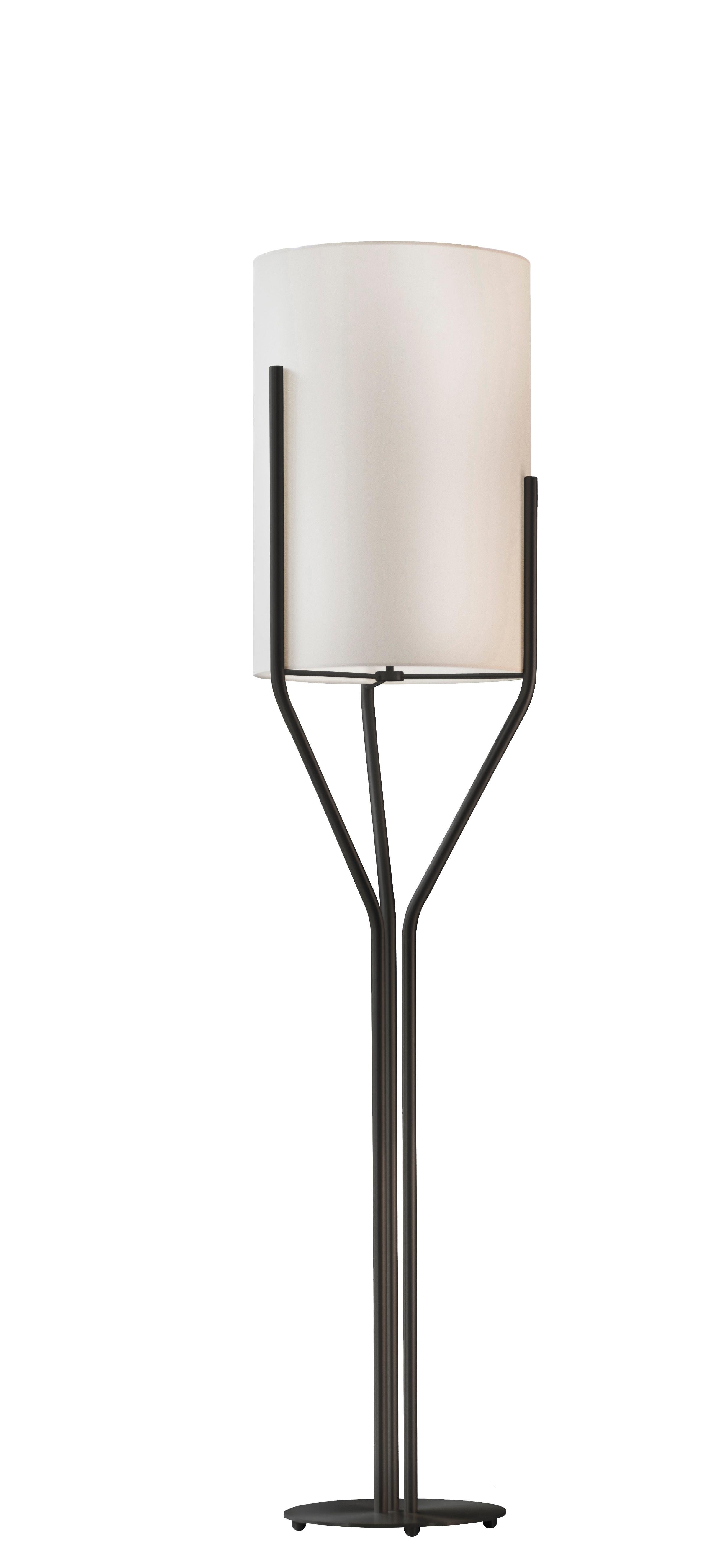 Arborescence XL satin graphite floor lamp by Hervé Langlais
Dimensions: D 40 x H 180 cm
Materials: Solid brass, lampshade drop paper® M1, black textile cable (2m).
Others finishes and dimensions are available.

All our lamps can be wired