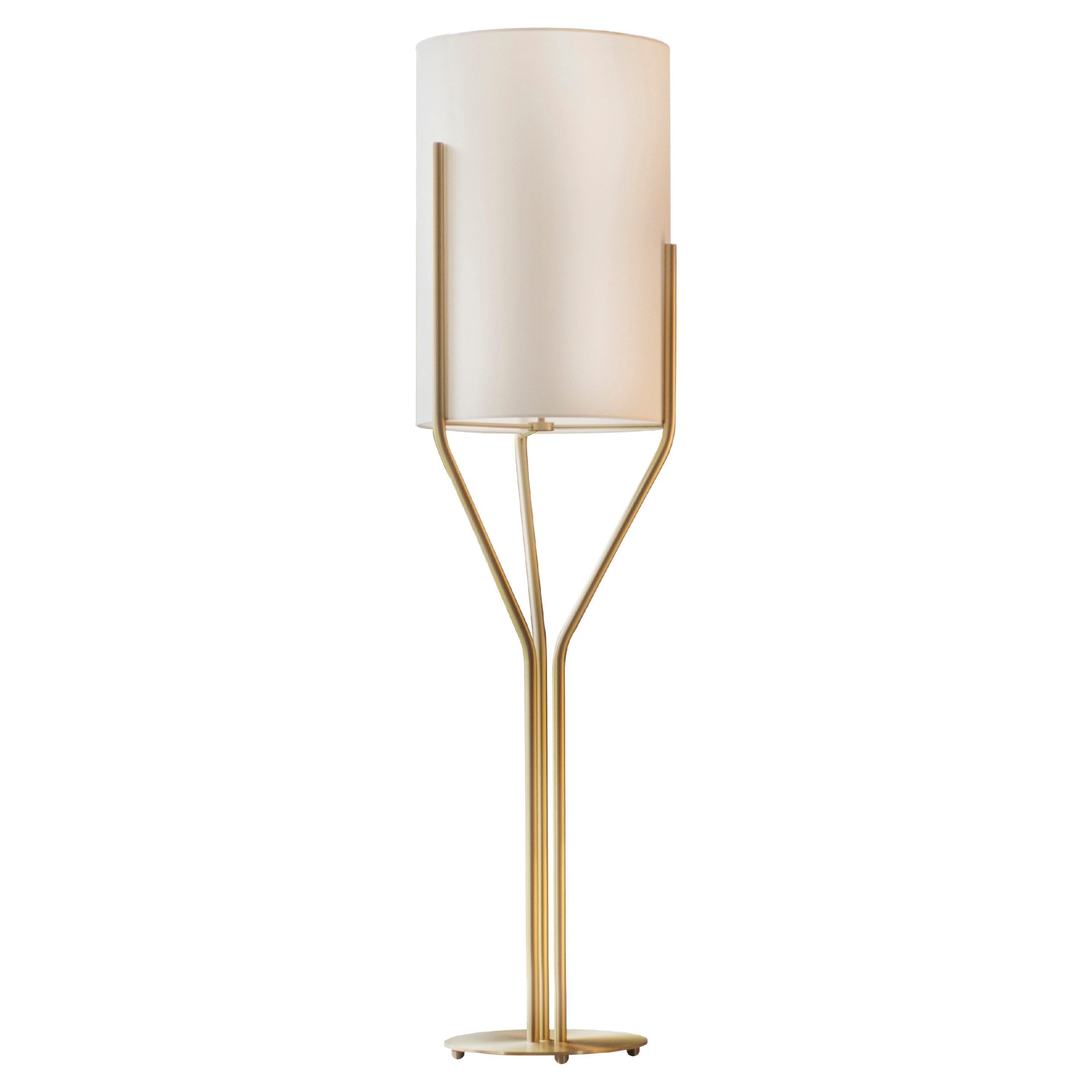 Arborescence Xs Satin Brass Floor Lamp by Hervé Langlais