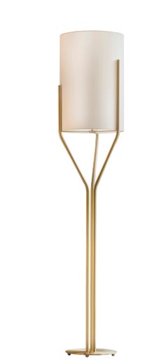 Arborescence XXL Lampadaire en laiton satiné par Hervé Langlais