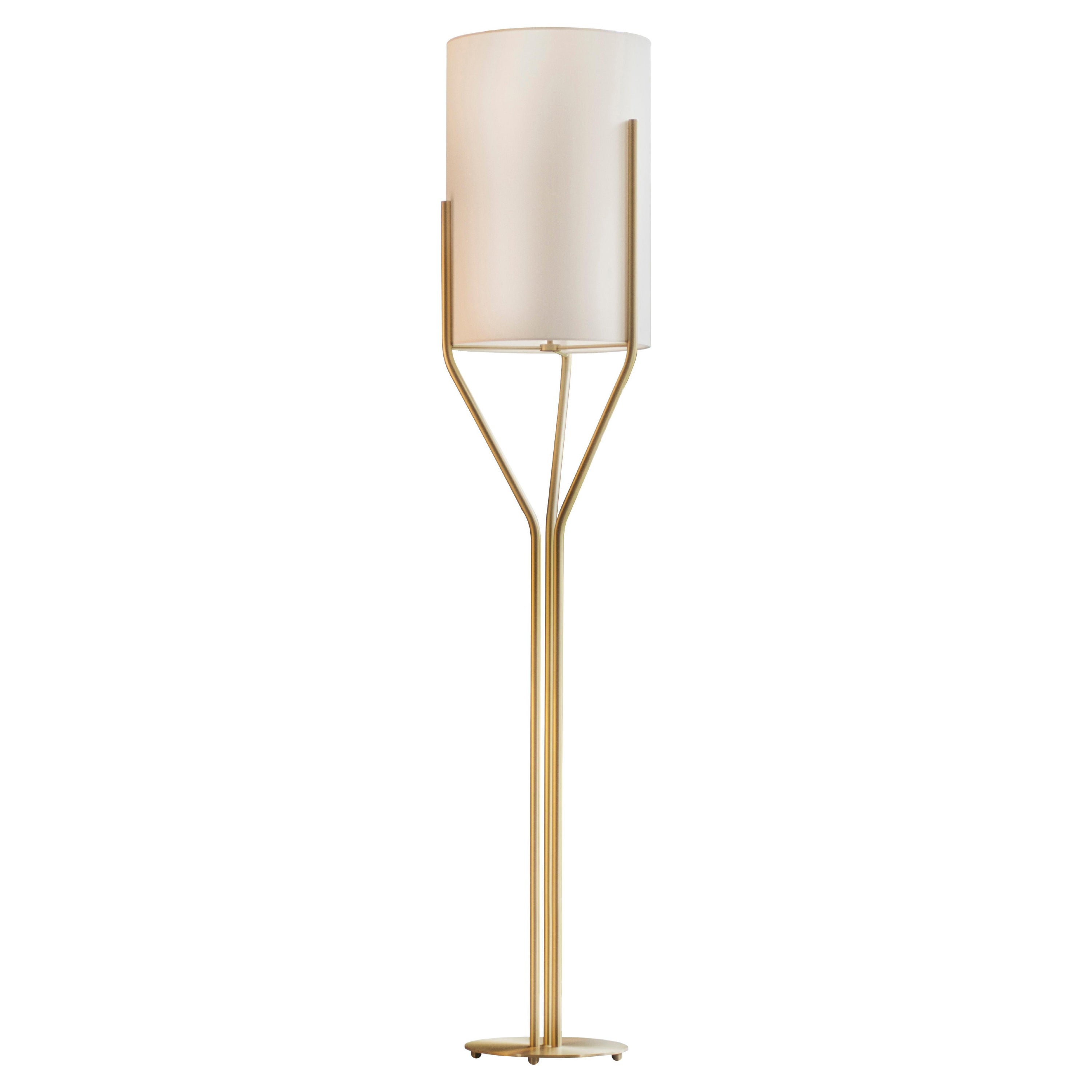 Arborescence XXL Satin Brass Floor Lamp by Hervé Langlais For Sale