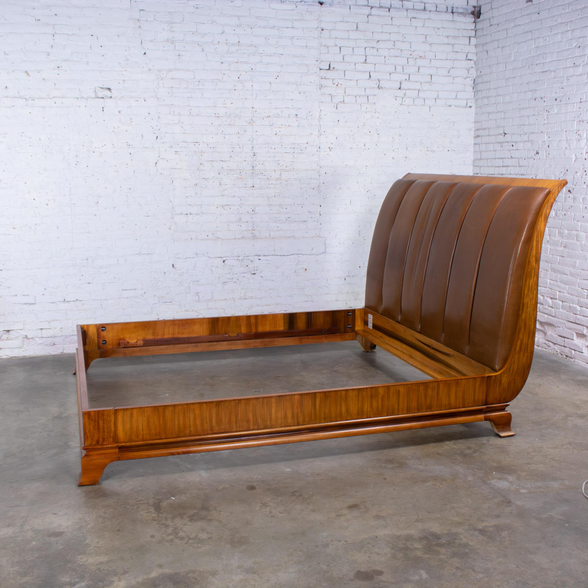 Arbus King Sleigh Bed w/Leather Upholstered Headboard 6000 Series by Henredon im Angebot 4